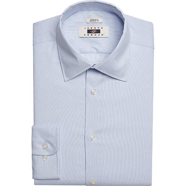 Joseph Abboud Big & Tall Men's Modern Fit Performance 4-Way Stretch Dress Shirt Blue Stripe - Size: 16 1/2 36/37