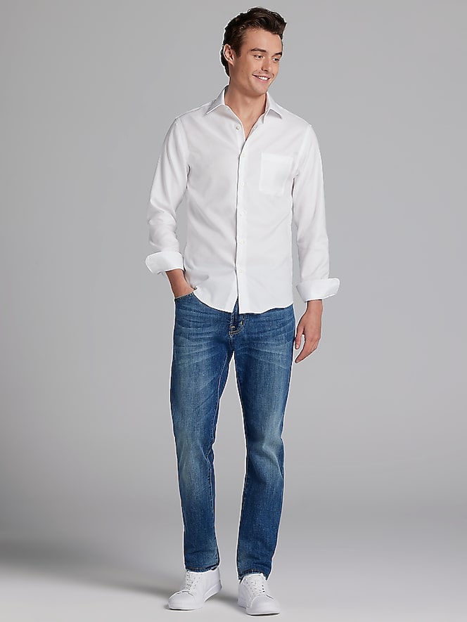 Pronto Uomo Slim Fit Queens Oxford Dress Shirt