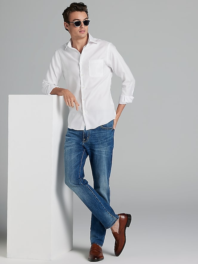 Pronto Uomo Slim Fit Queens Oxford Dress Shirt