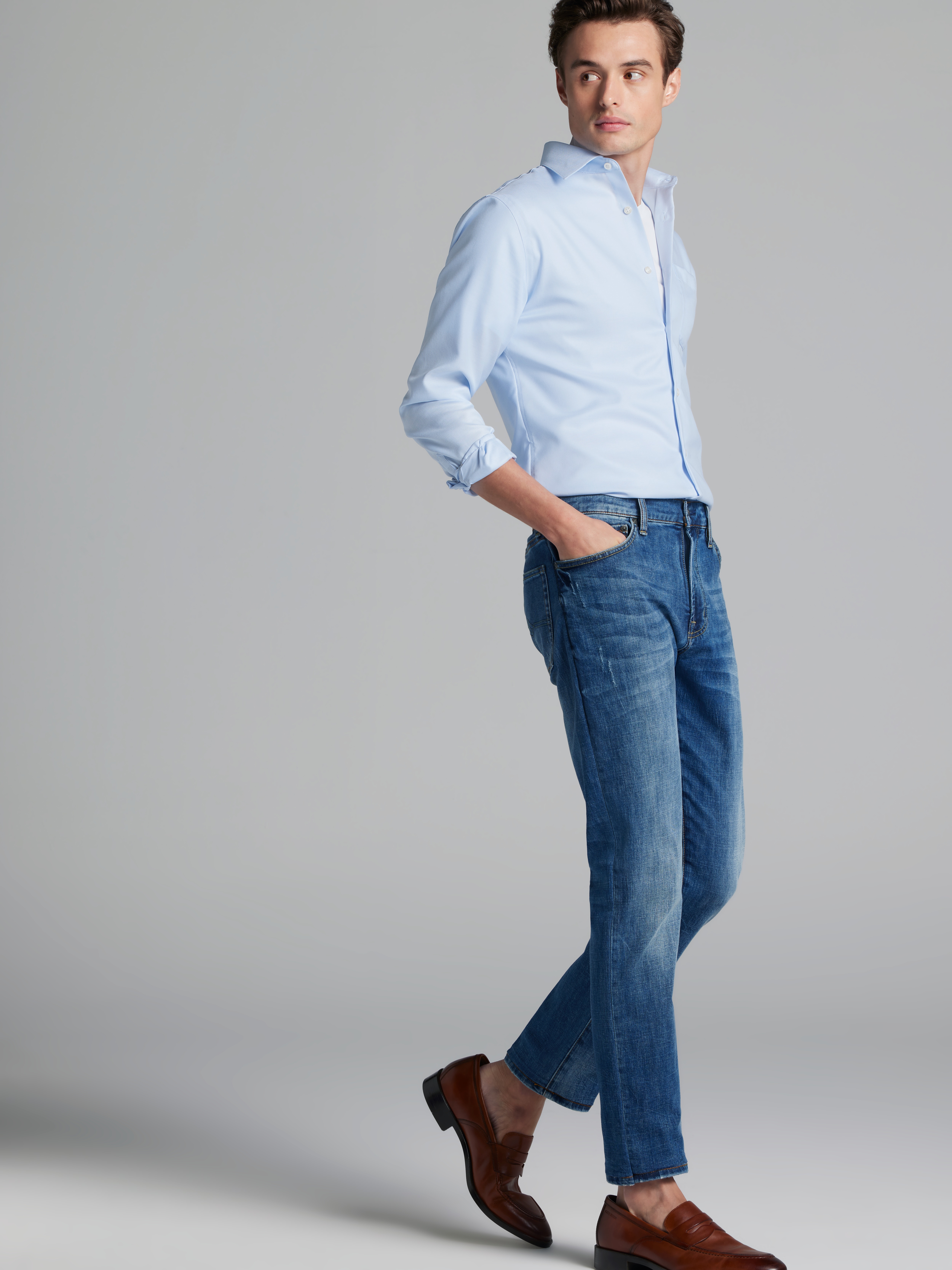 Slim Fit Queens Oxford Dress Shirt