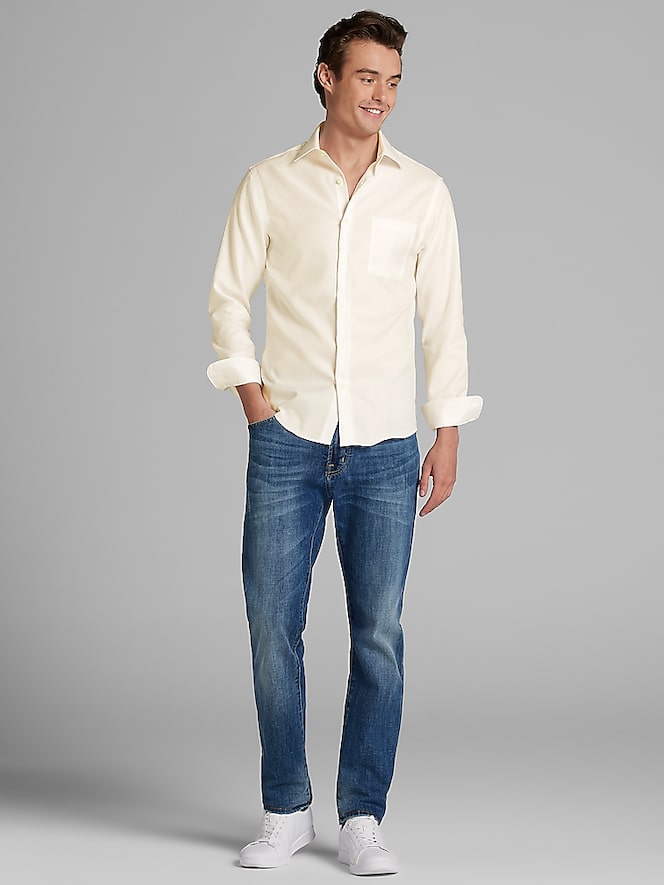 Pronto Uomo Slim Fit Queens Oxford Dress Shirt