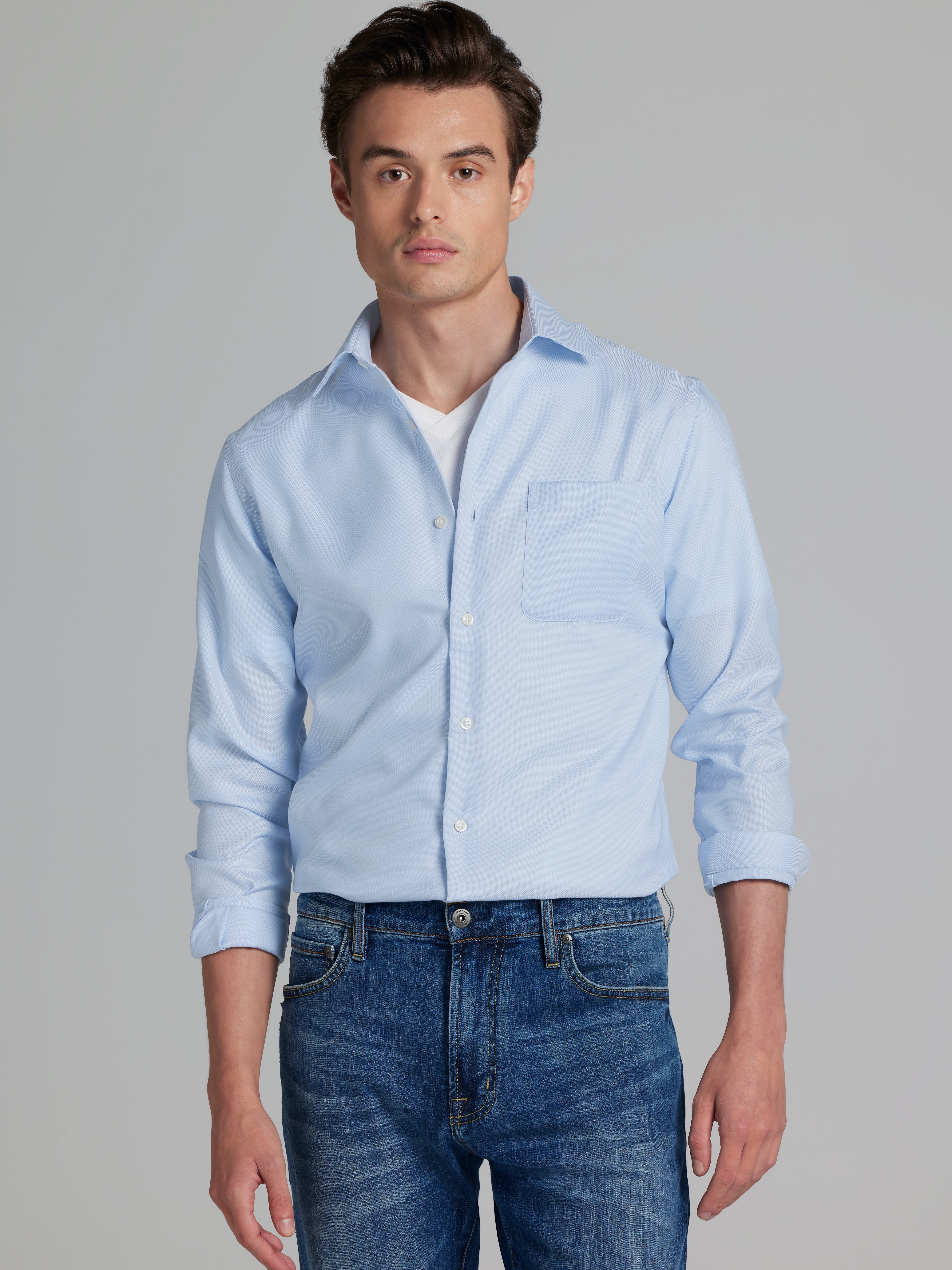 mens light blue dress shirt Kenneth Cole main image 0