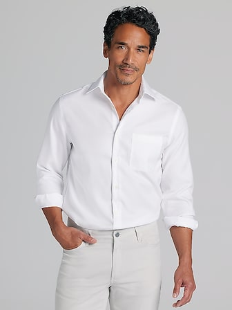 Men's wearhouse white dress shirt on sale