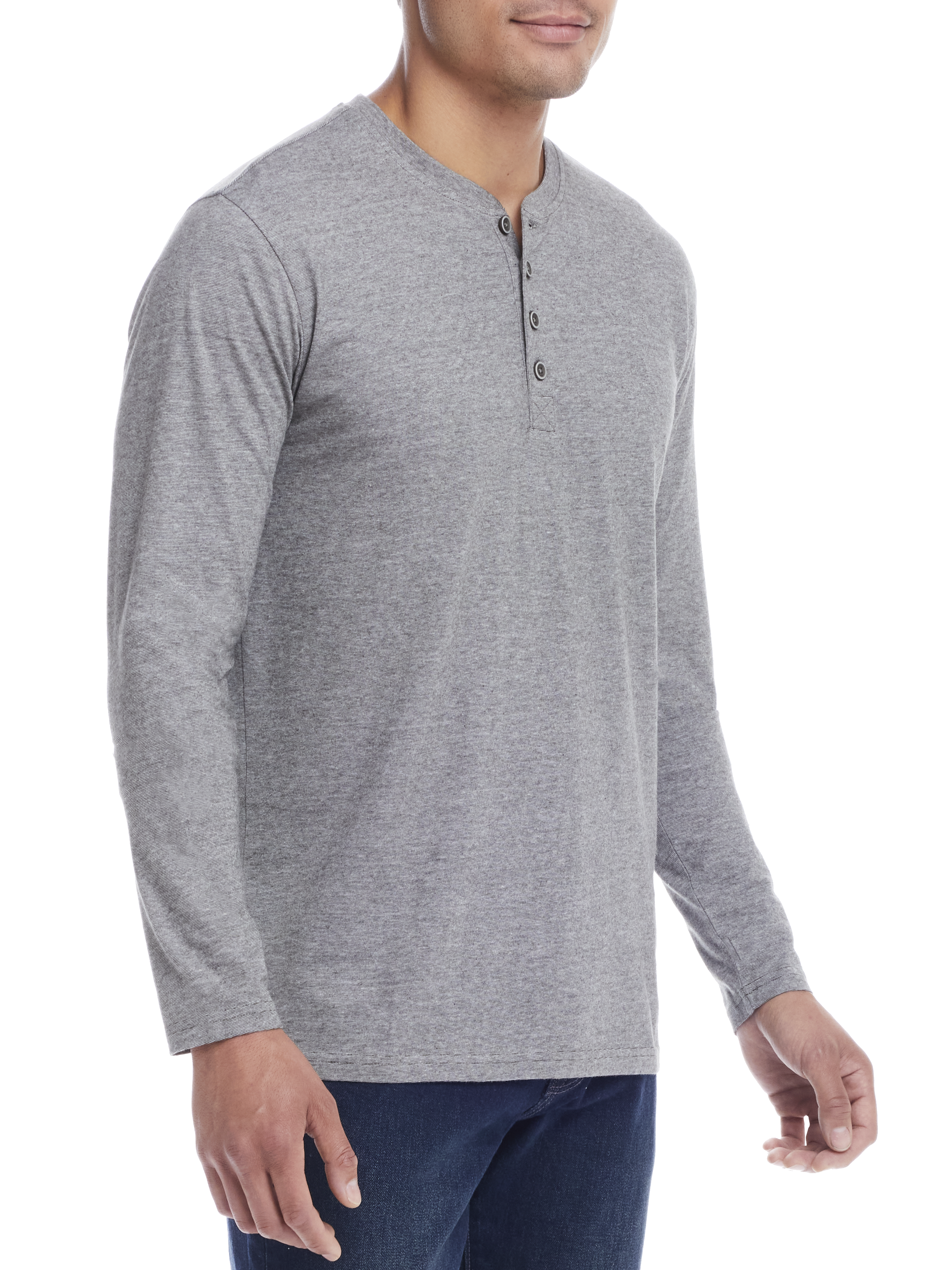 Classic Fit Soft Jersey Button Front Henley