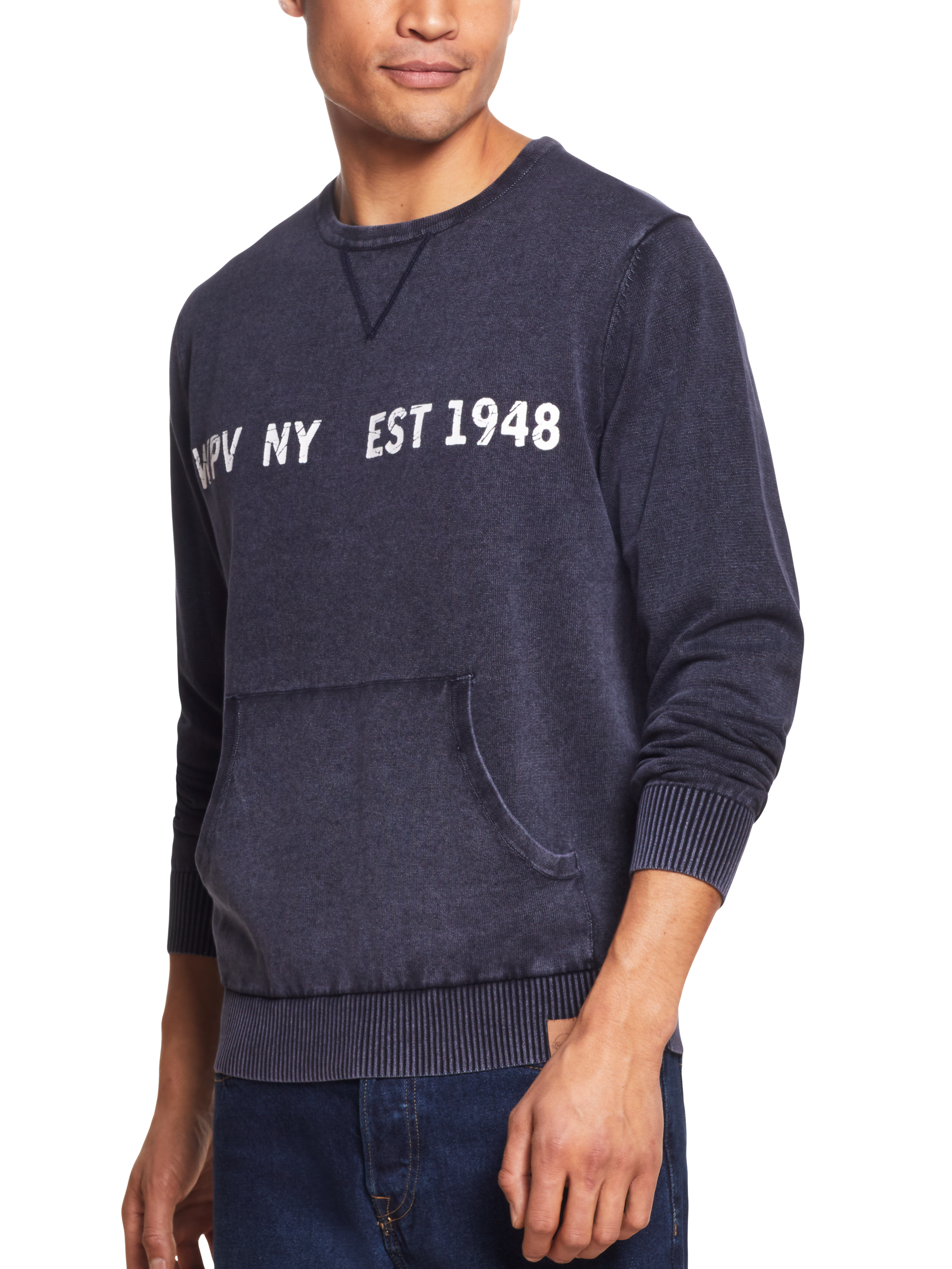 Classic Fit Graphic Crewneck Pullover Sweatshirt