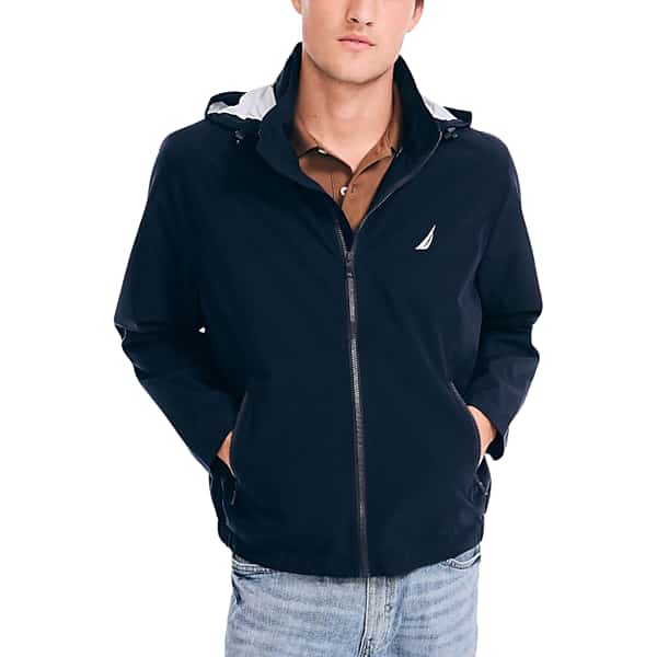 Nautica Big & Tall Men's Classic Fit Breathable Hooded Bomber Jacket Navy - Size: XXL TMW609B50001
