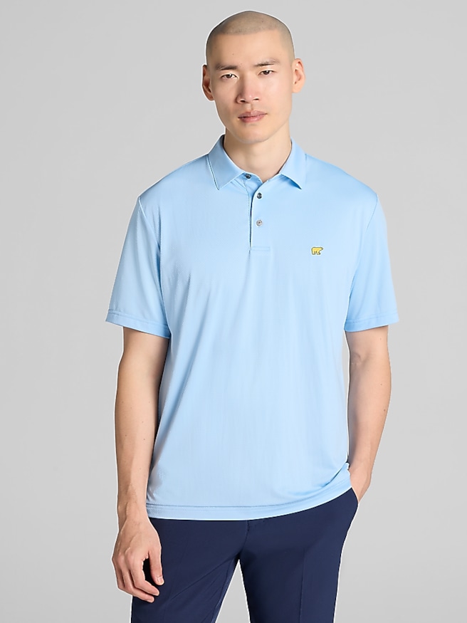 Jack Nicklaus Regular Fit Solid Texture Polo Shirt Hydrangea
