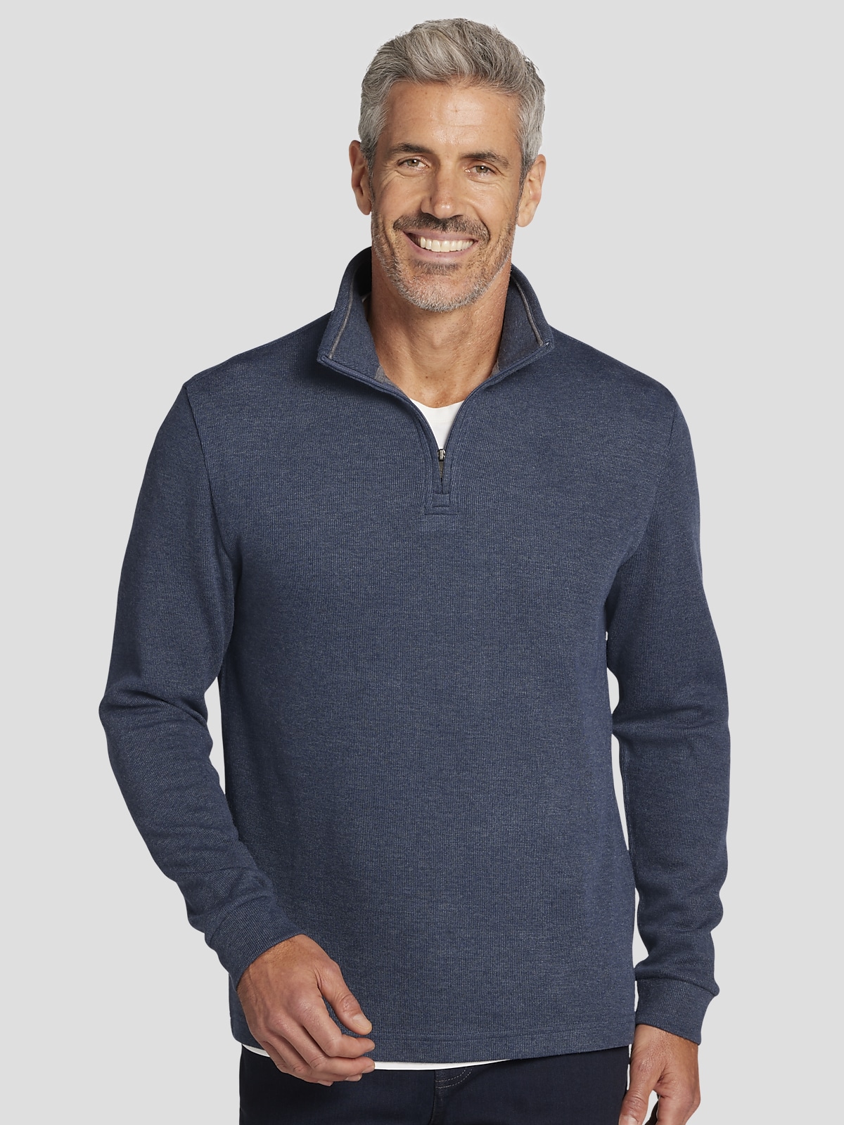 Joseph abboud charcoal gray twill modern fit topcoat top