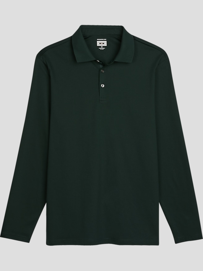 JEShifangjiusu Men's Long Sleeve Polo Shirts Fashion Zipper