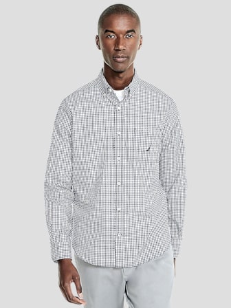 Nautica Japan Washed Twill Check Shirts Charcoal – Laced