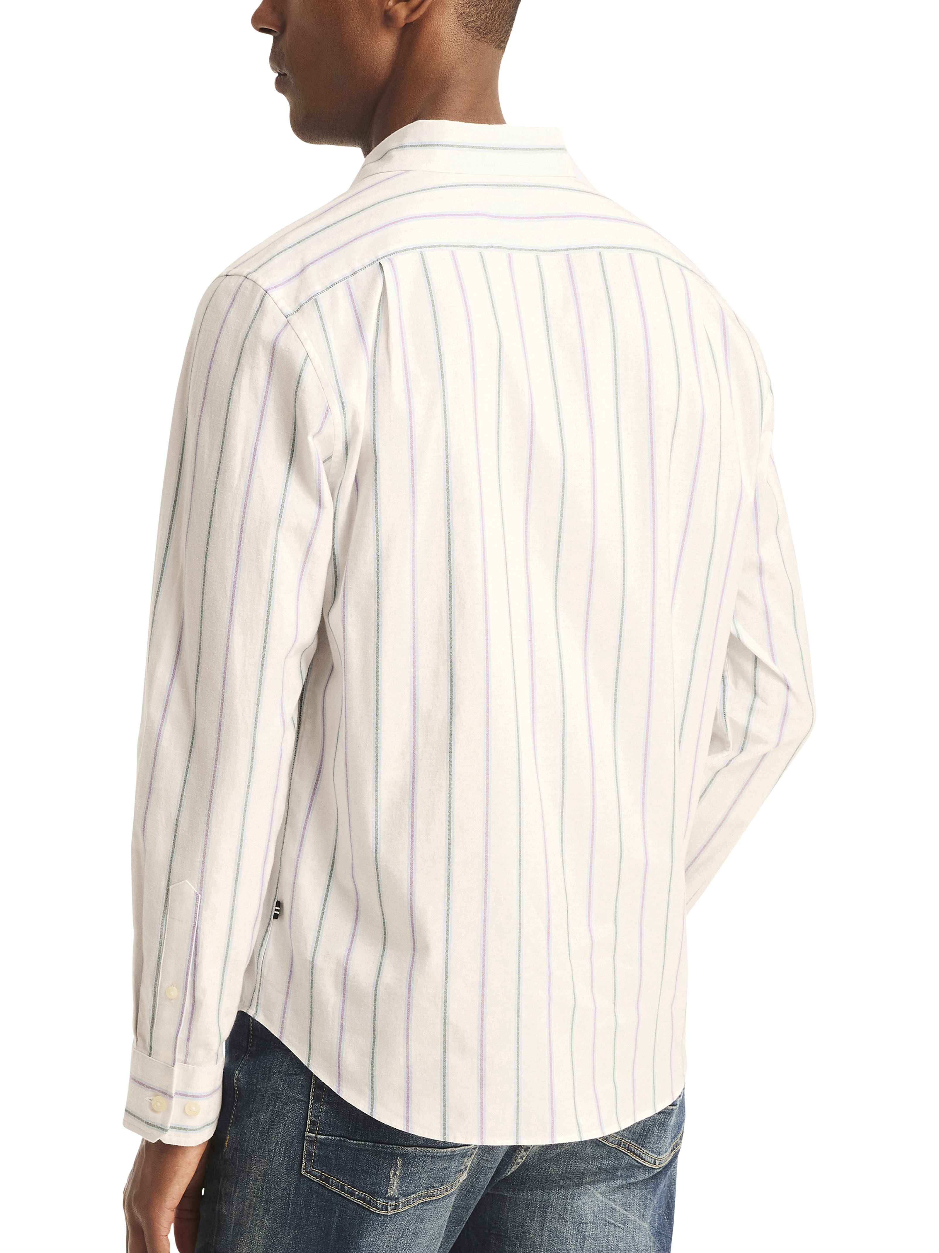 Classic Fit Oxford Stripe Sport Shirt