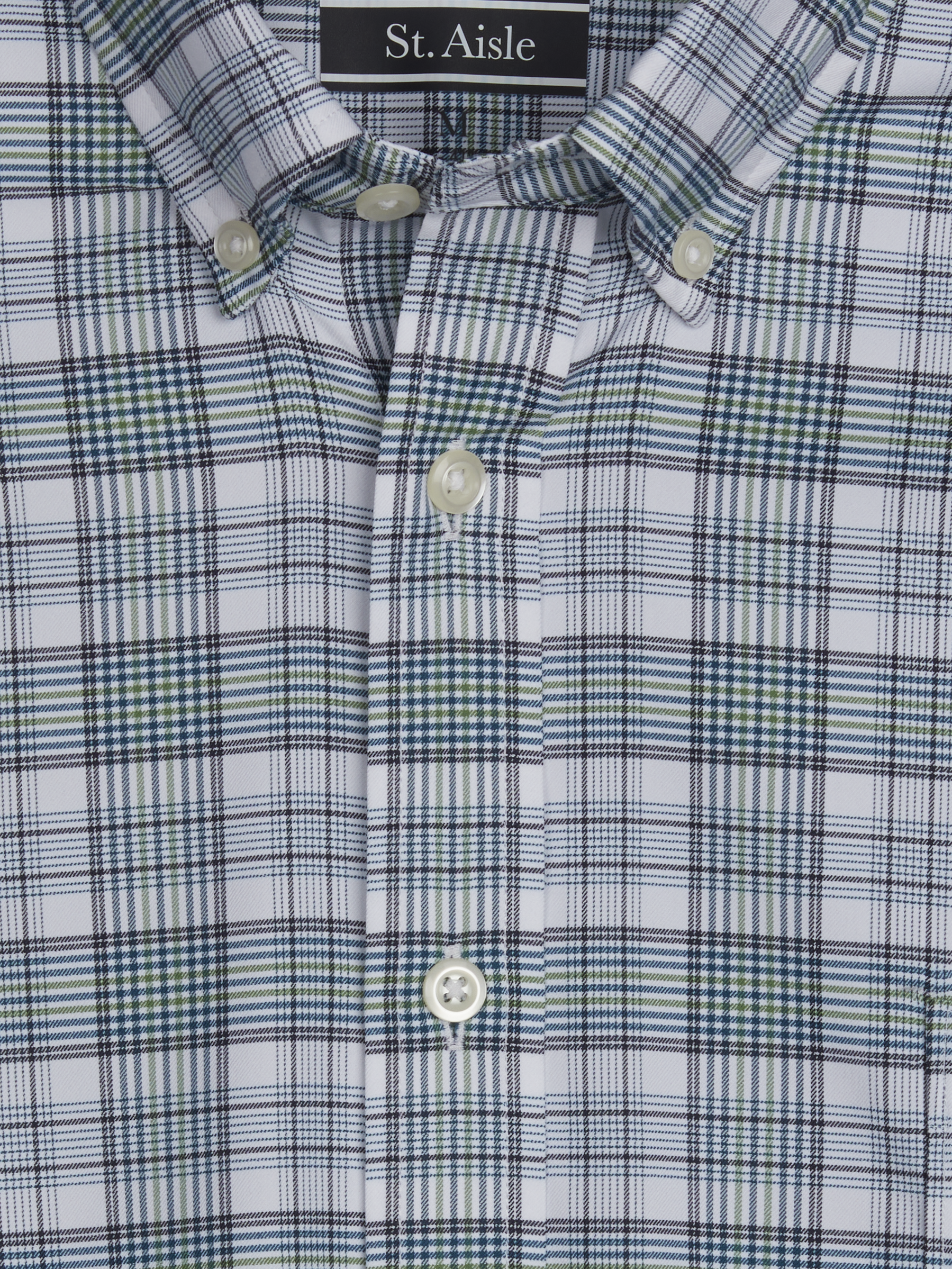 Classic Fit Large Gingham Button Up Shirt