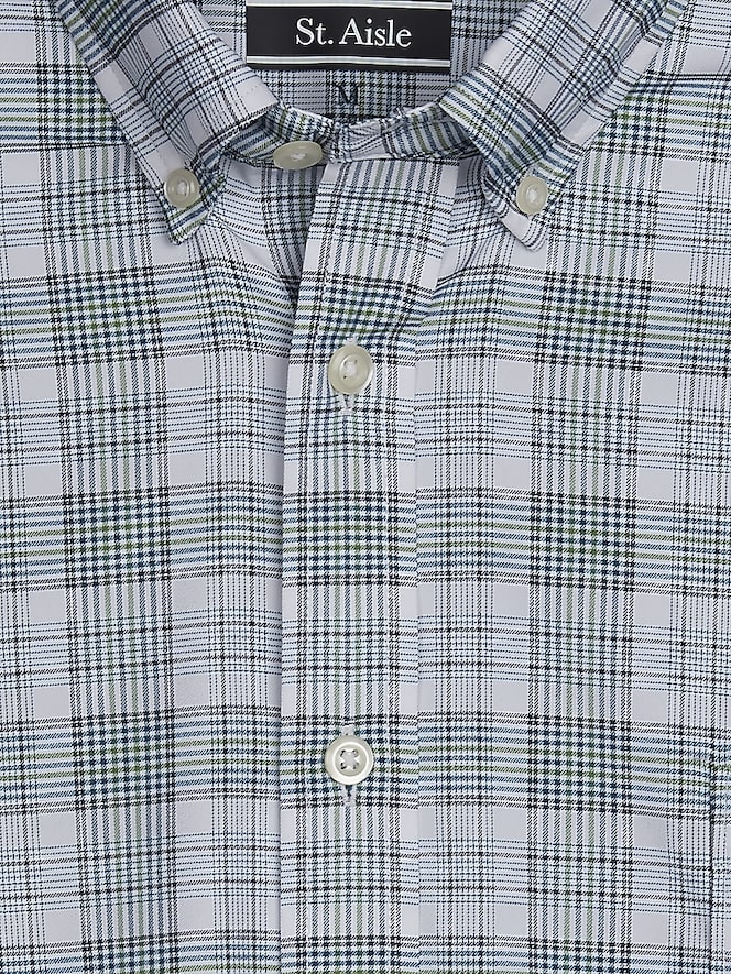 St. Aisle Classic Fit Large Gingham Button Up Shirt