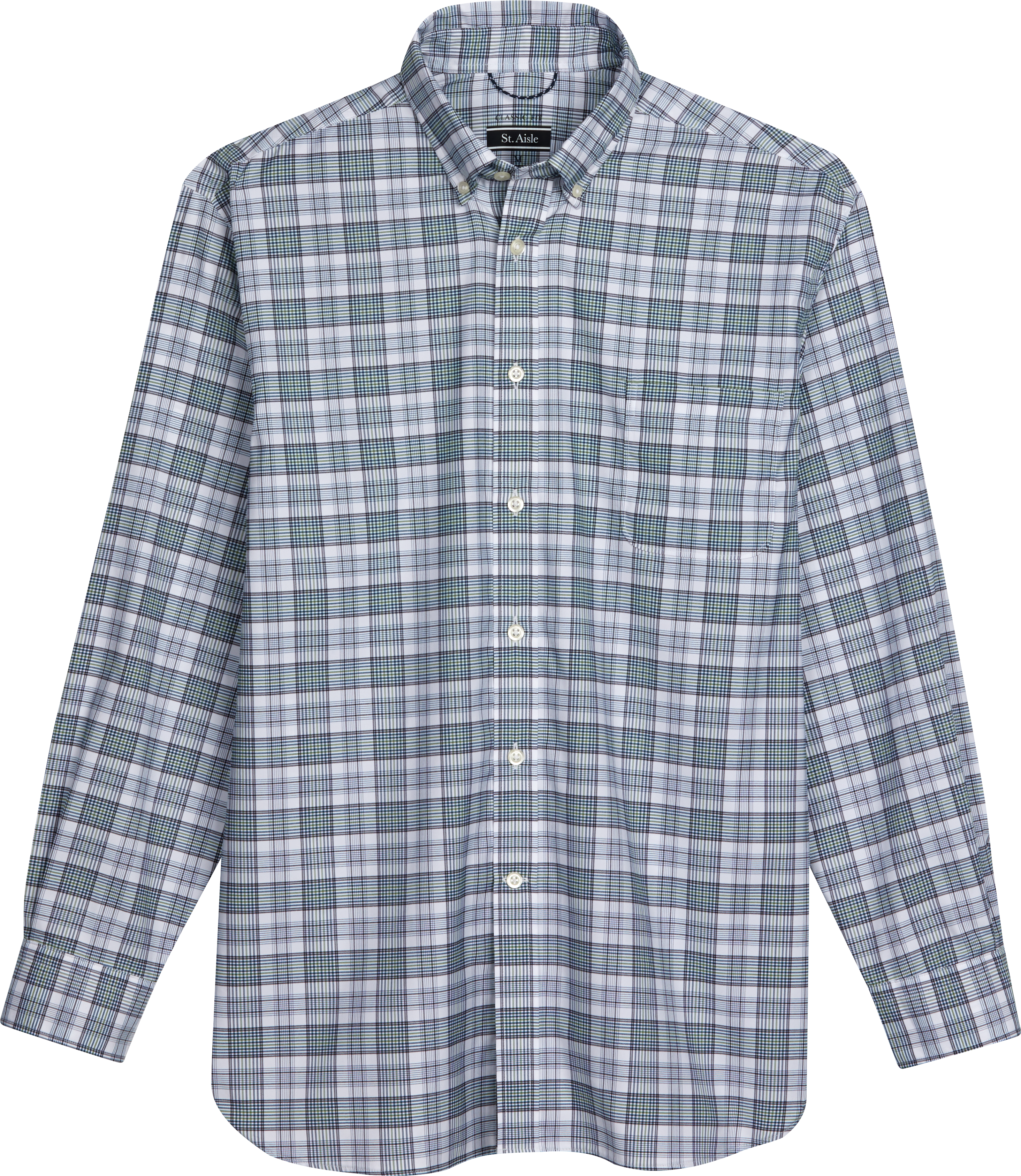 Classic Fit Large Gingham Button Up Shirt