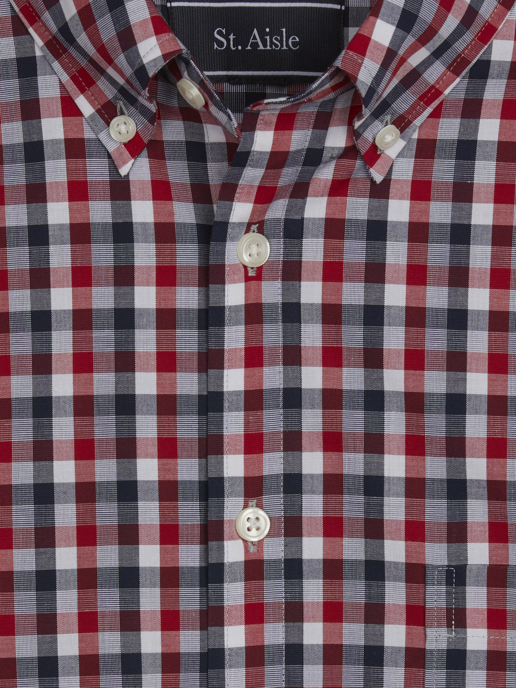 Classic Fit Large Gingham Woven Sport Shirt