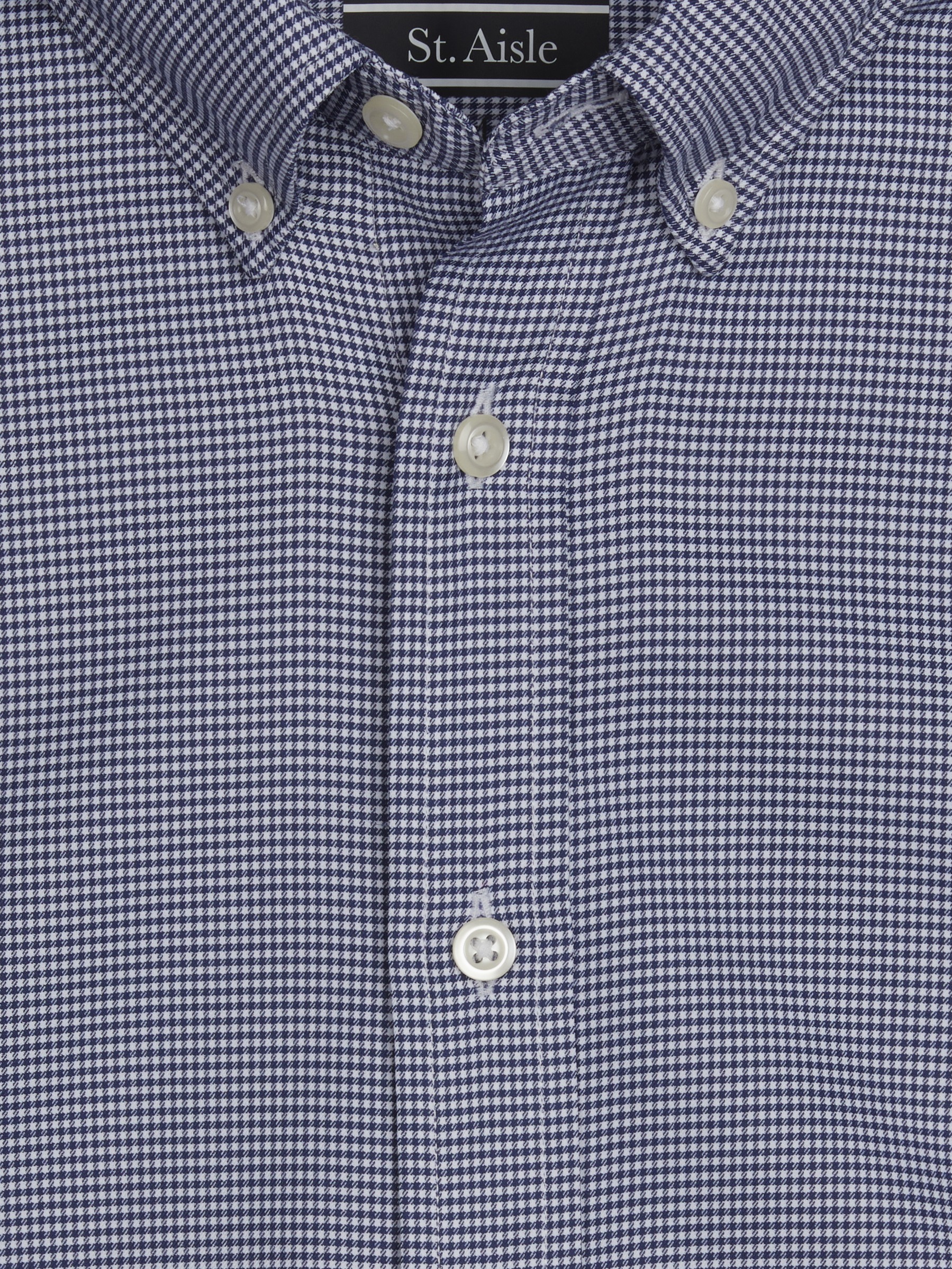 Classic Fit Micro Gingham Button Up Shirt