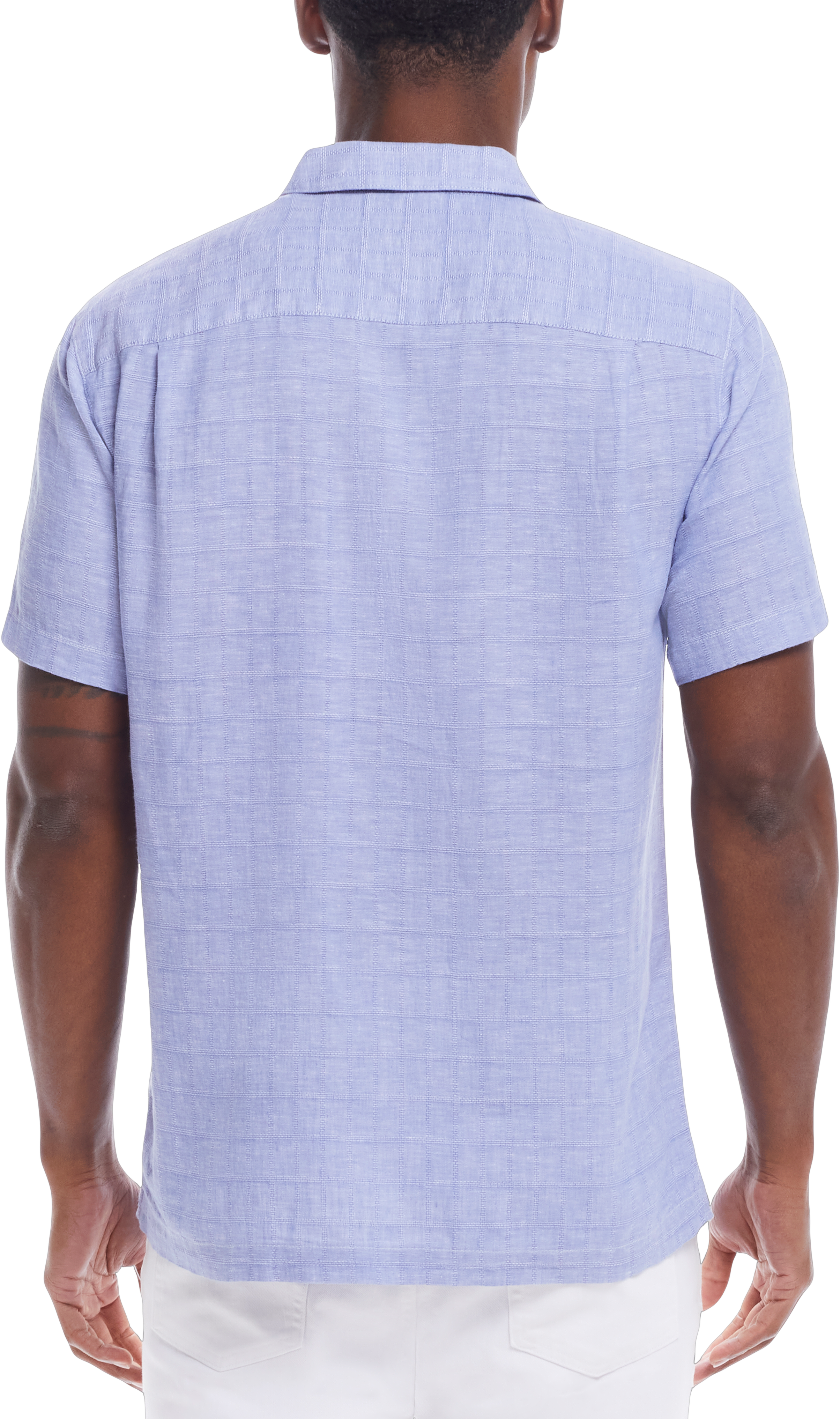 Classic Fit Short Sleeve Linen Dobby Sport Shirt