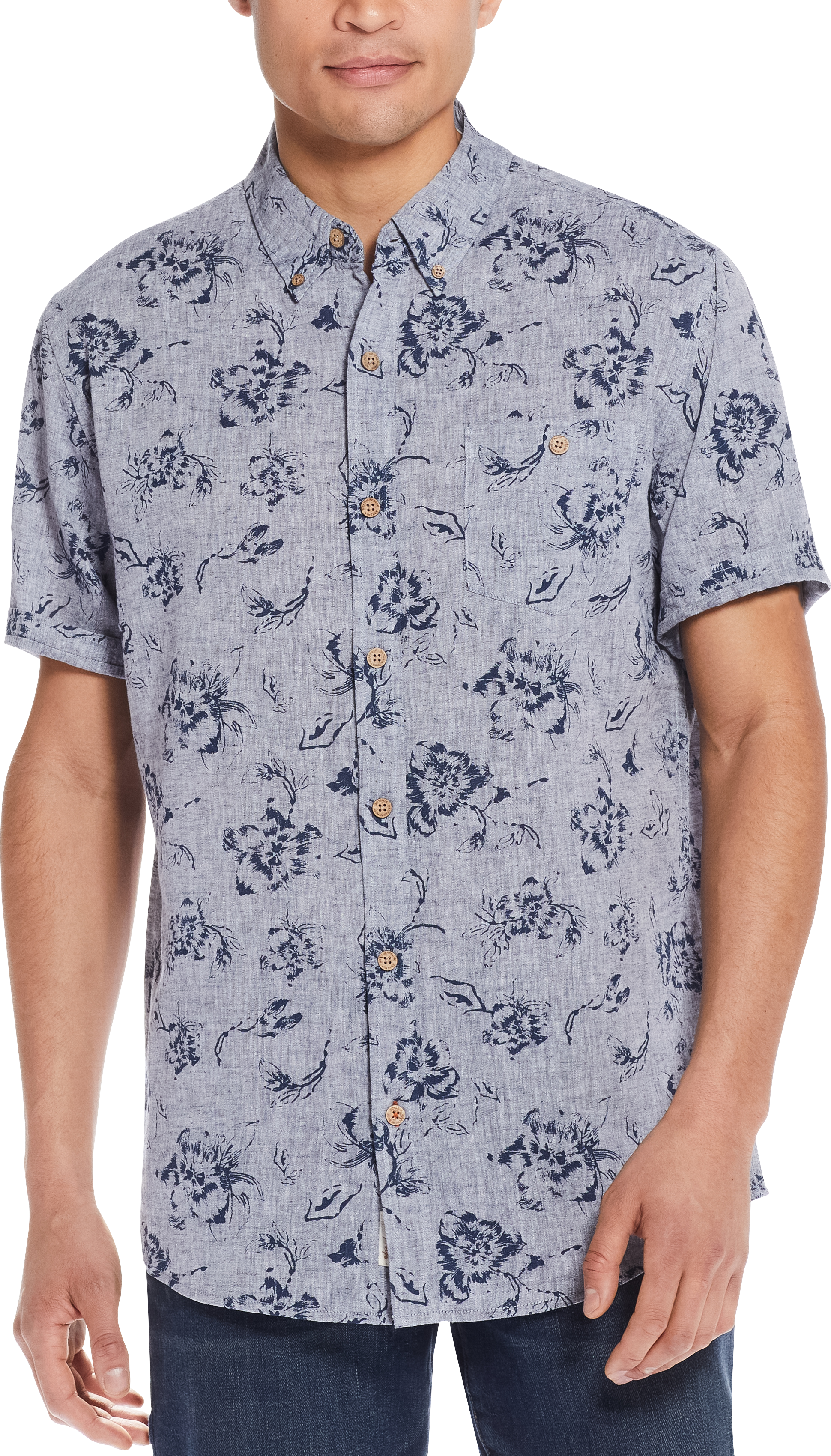 Classic Fit Short Sleeve Patterned Sport Shirt