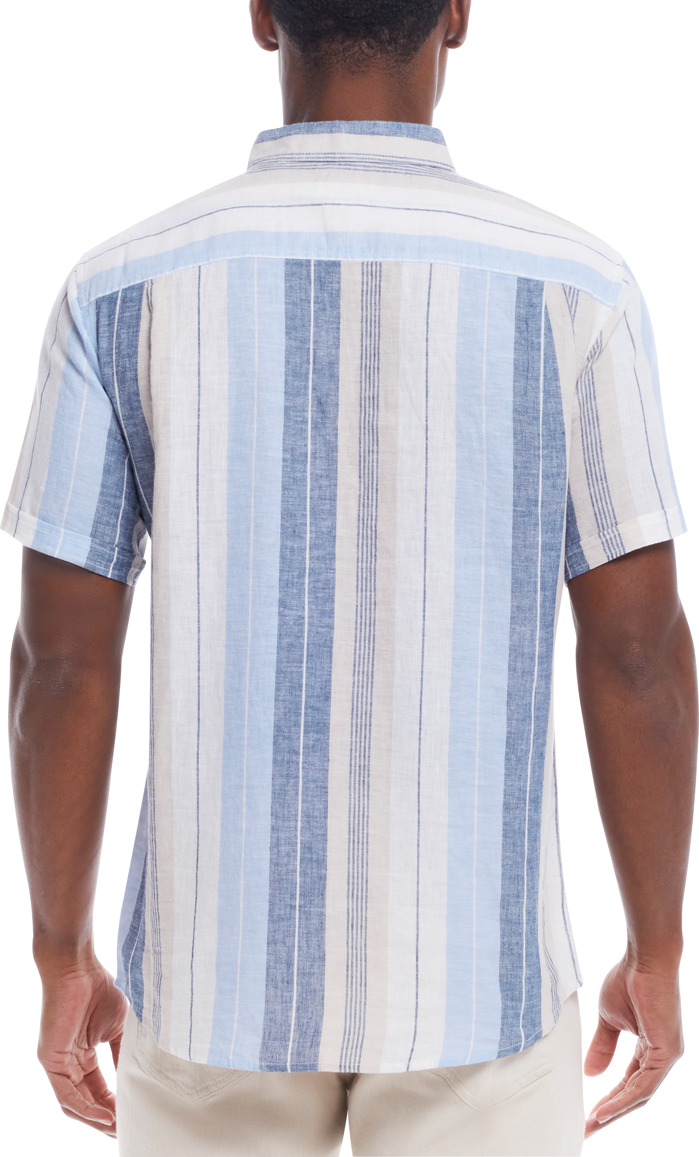 Classic Fit Striped Linen Sport Shirt
