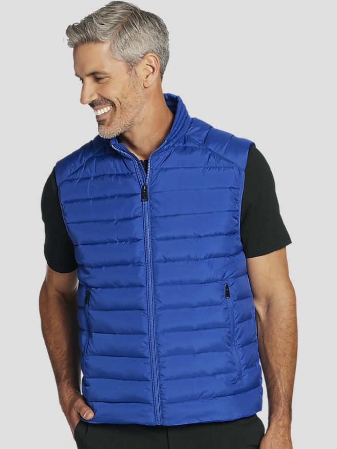 Awearness Kenneth Cole Men's Modern Fit Puffer Vest , Royal / Blue