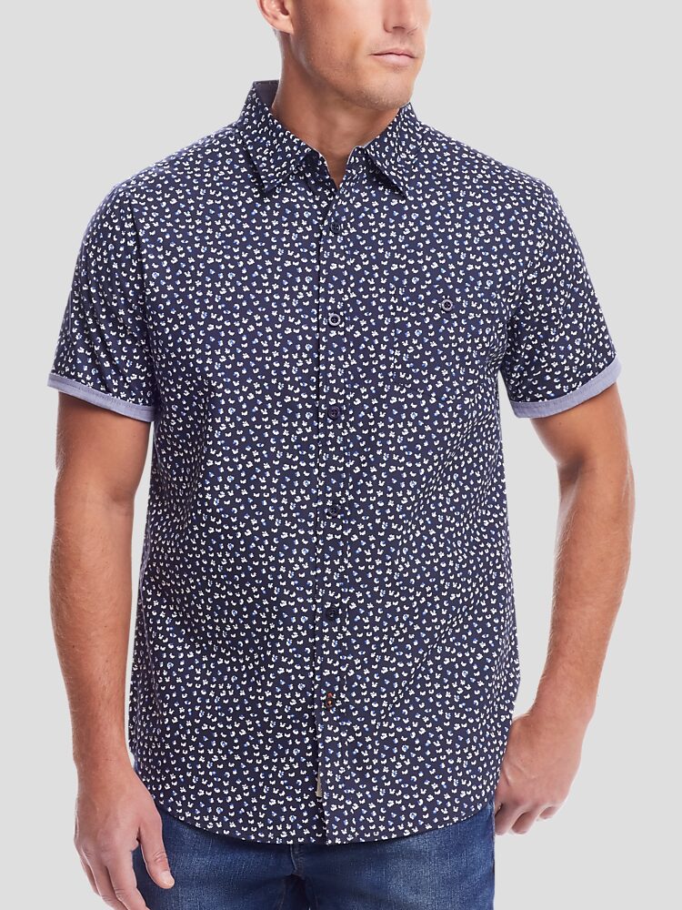 Weatherproof Vintage Classic Fit Short Sleeve Poplin Sport Shirt Sport Shirts Men s Wearhouse