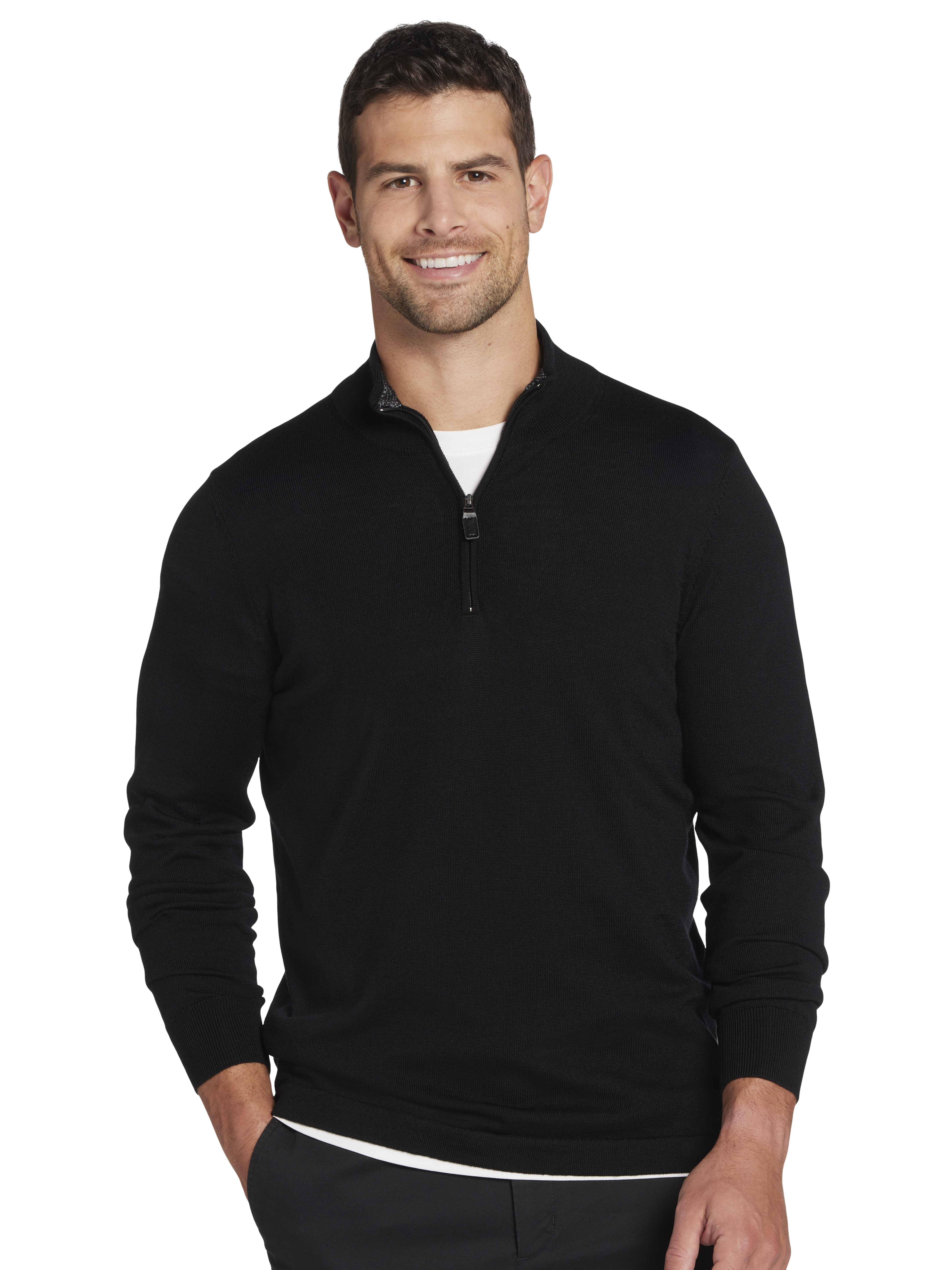 Modern Fit Merino Wool 1/4 Zip Sweater