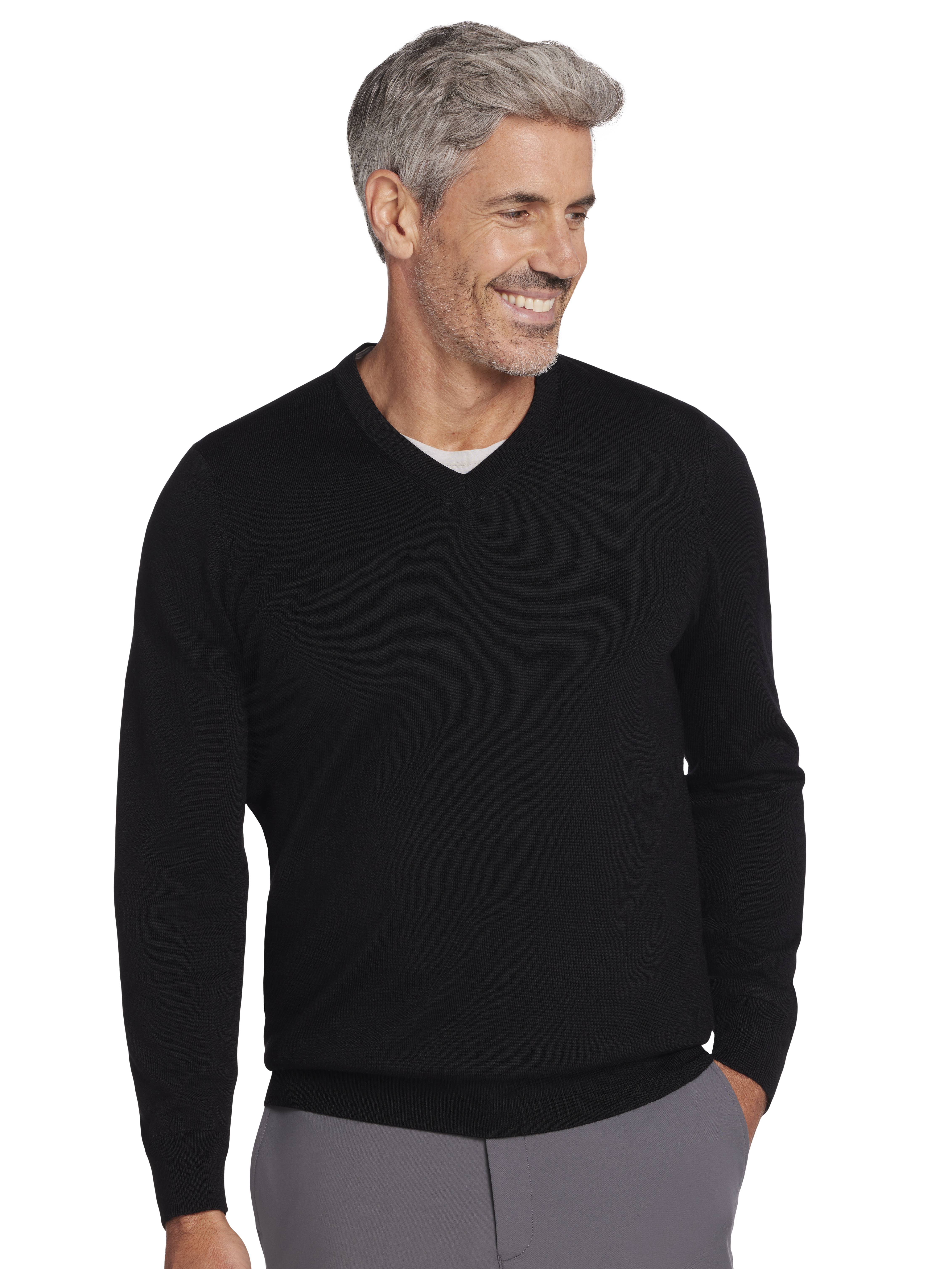 Modern Fit Merino Wool V-Neck Sweater