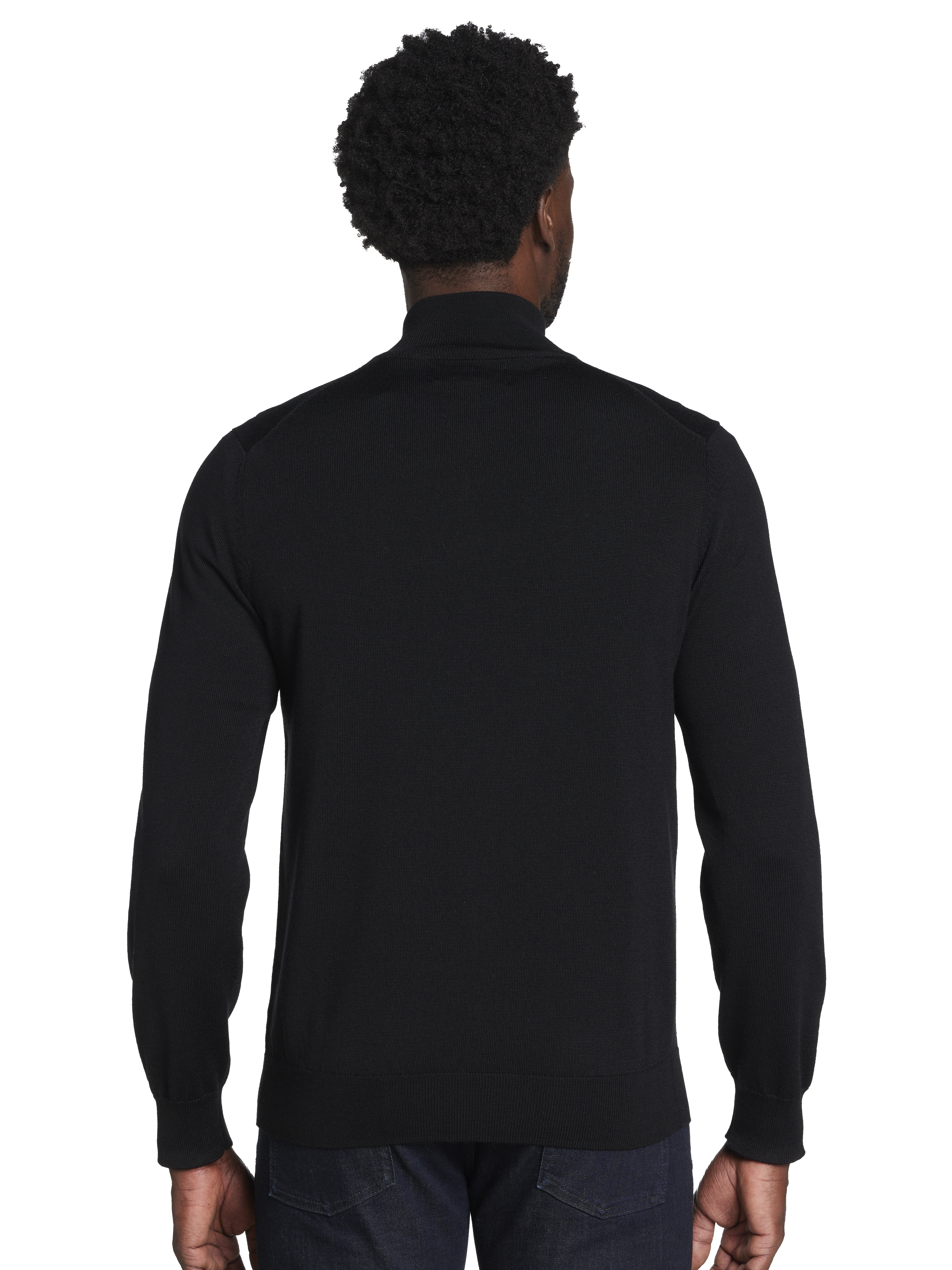 Modern Fit Merino Wool Full Zip Sweater