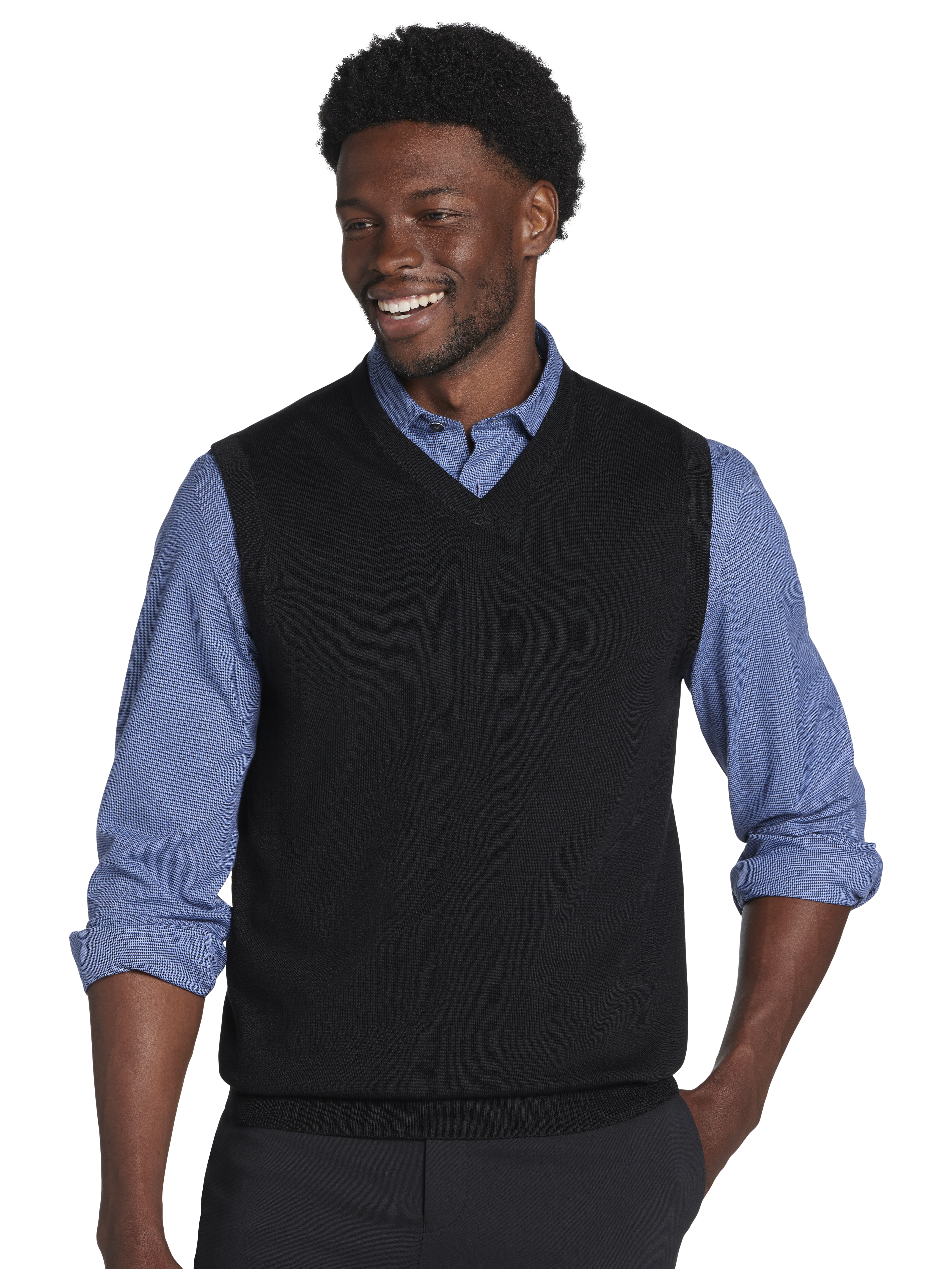 Modern Fit Merino Wool-Blend Vest