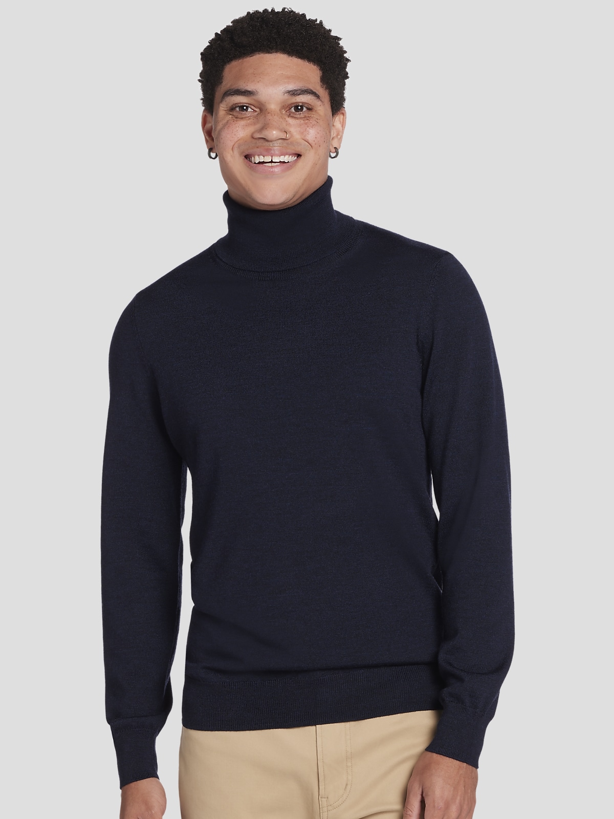 Joseph Abboud Modern Fit Merino Wool Turtleneck Sweater Sweaters Men s Wearhouse