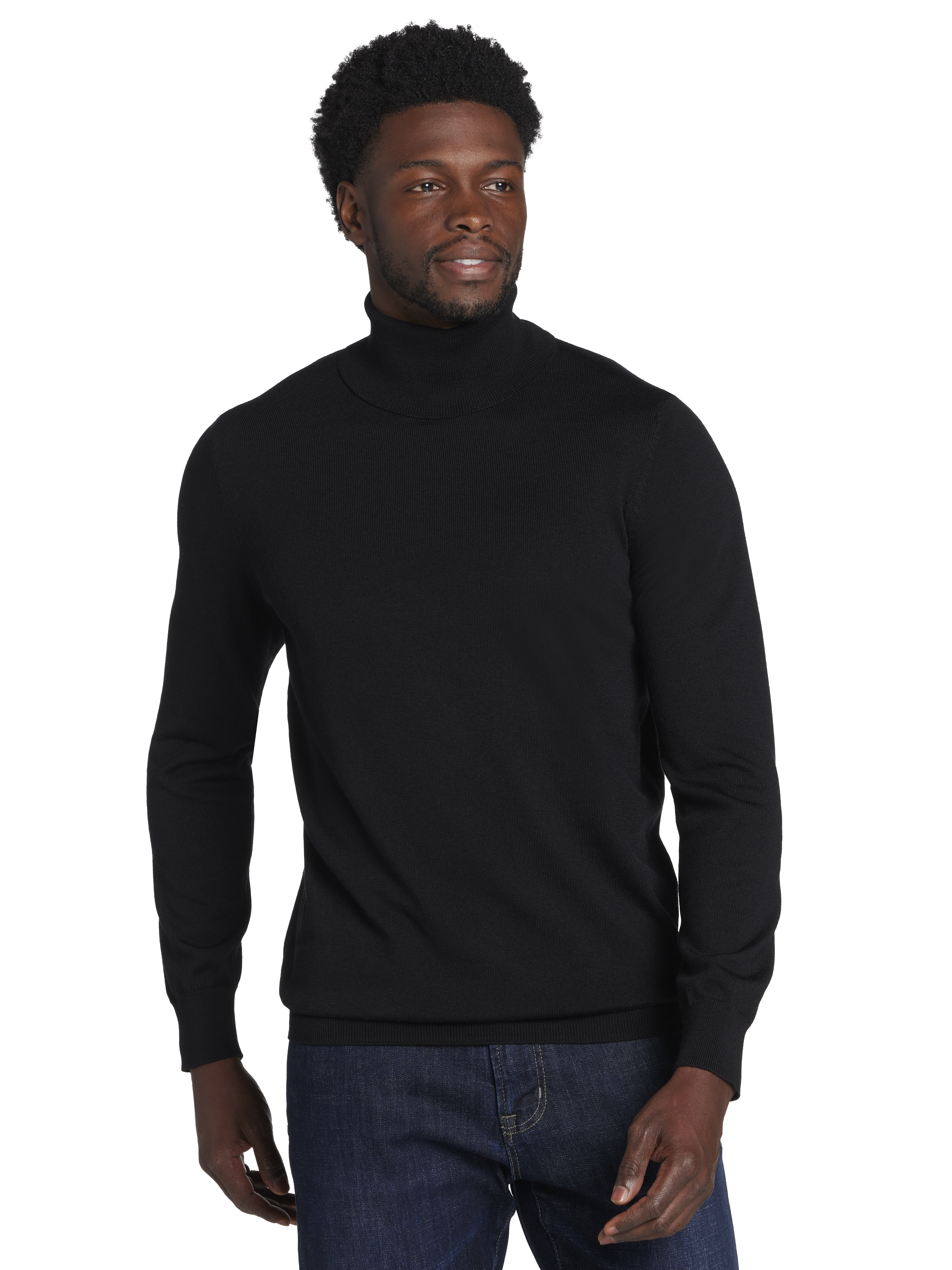 Modern Fit Merino Wool Turtleneck Sweater