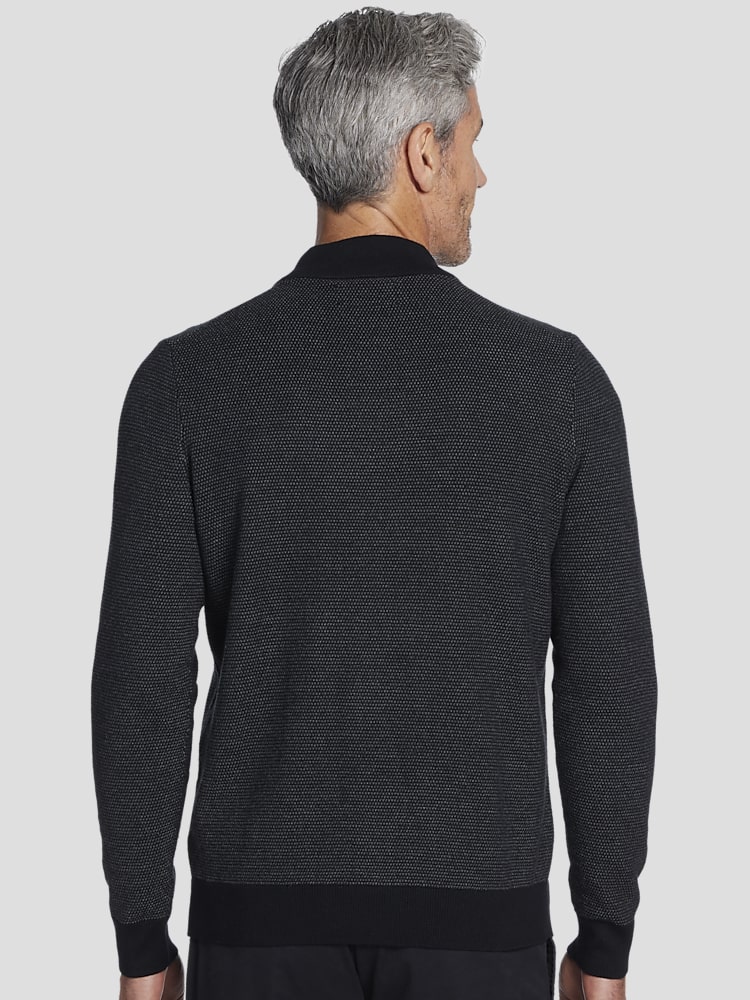 Awearness Kenneth Cole Slim Fit Jacquard Full-Zip Baseball