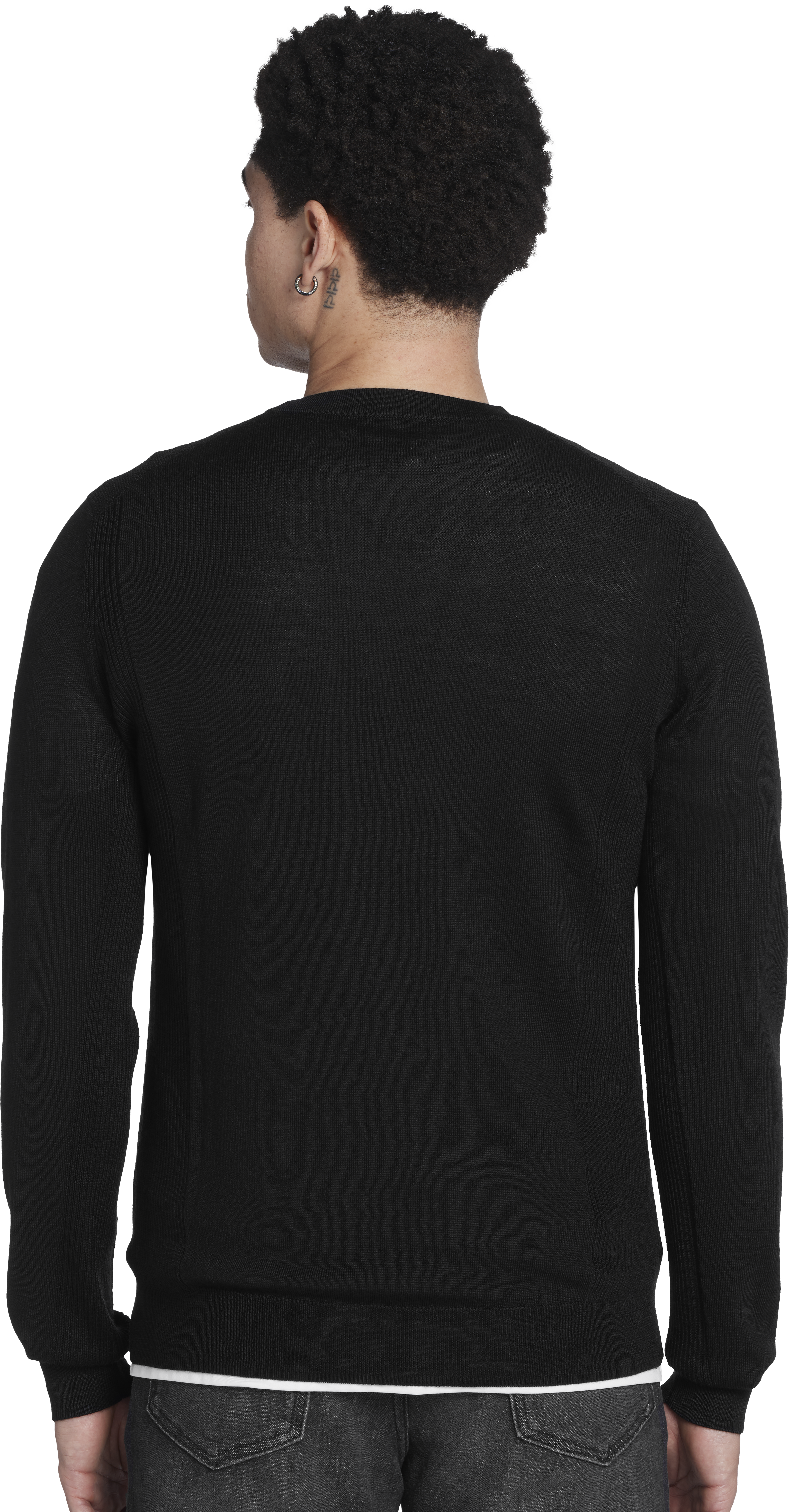 Slim Fit Merino Wool Crew Neck Sweater