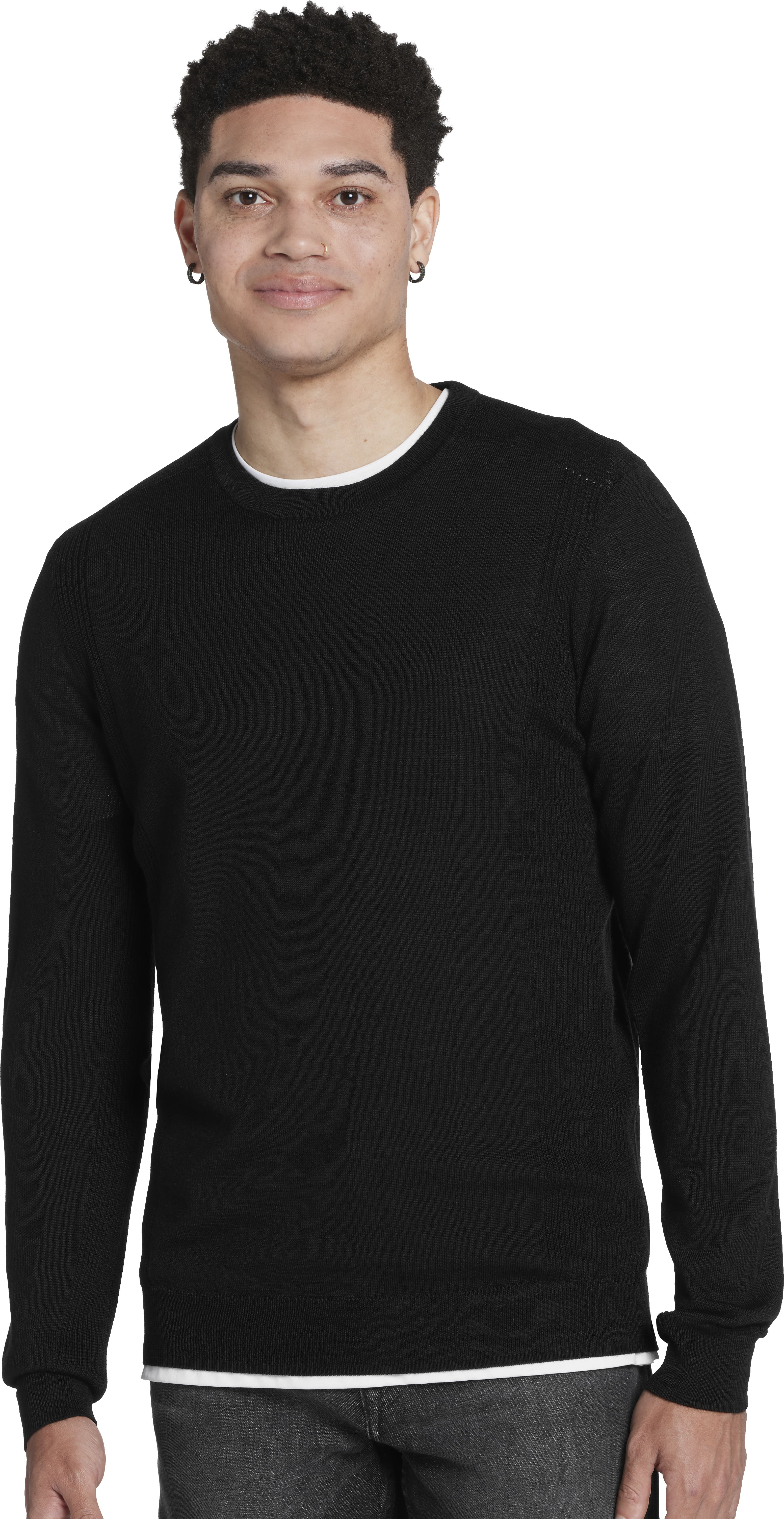 Slim Fit Merino Wool Crew Neck Sweater