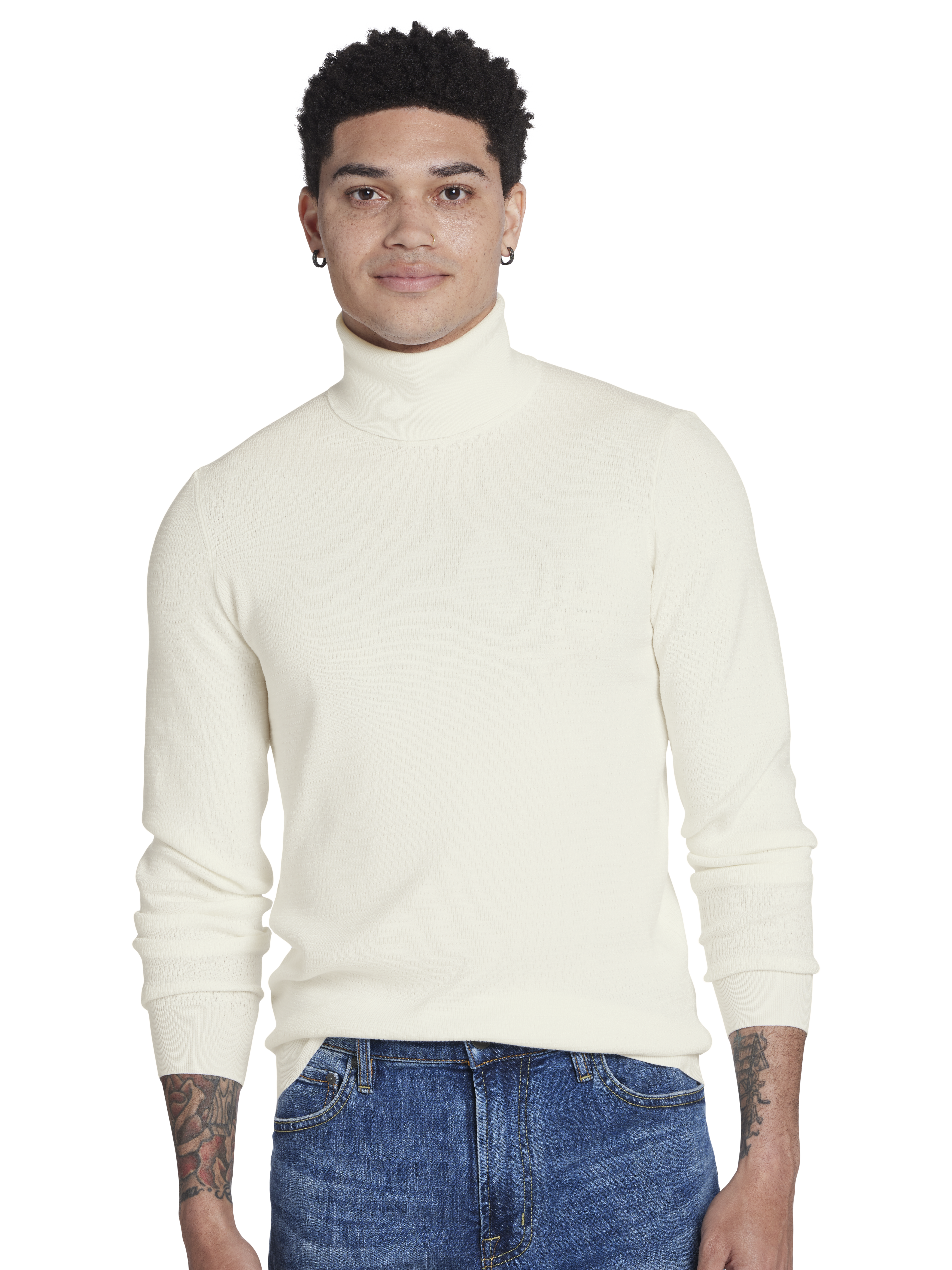 Awearness Kenneth Cole Slim Fit Textured Turtleneck Sweater