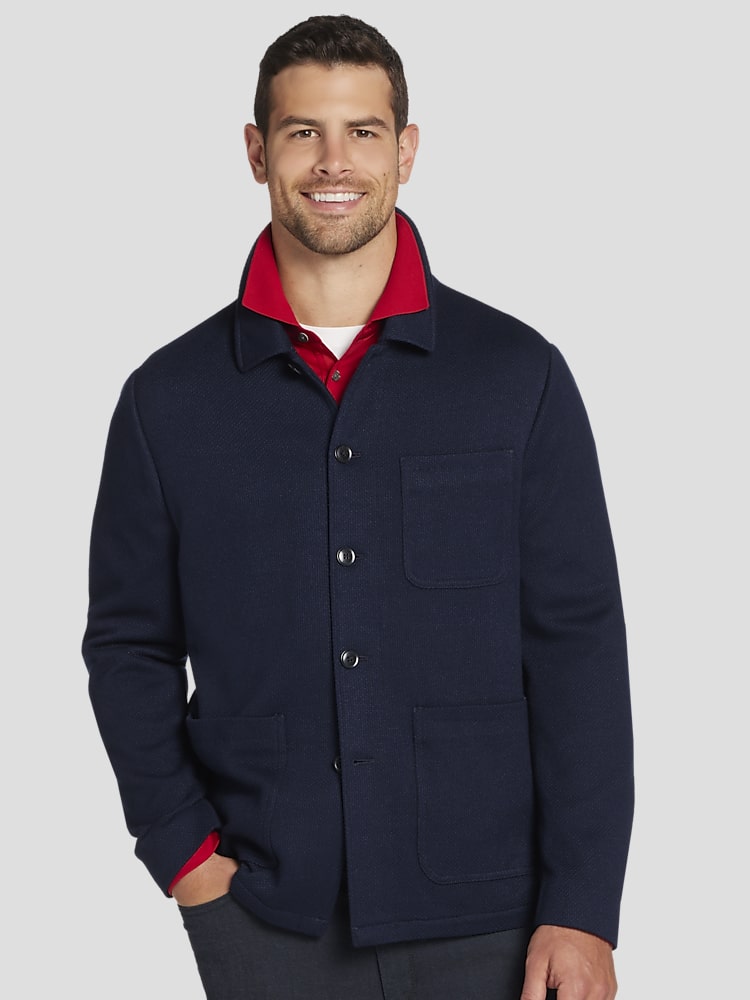 Joseph abboud navy casual coat sales