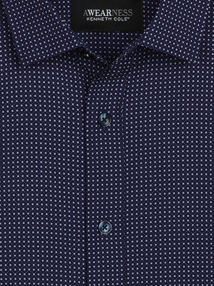 【KOOLOSET】Noa Check Shirt Awearness Kenneth Cole Slim Fit 4-Way Stretch Mini Asterisk