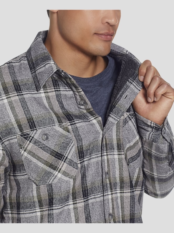Weatherproof Vintage Classic Fit Sherpa Lined Flannel Shirt Jacket
