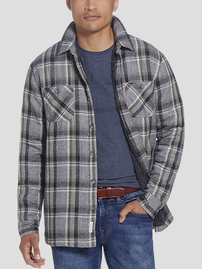Weatherproof Vintage Classic Fit Sherpa Lined Flannel Shirt Jacket