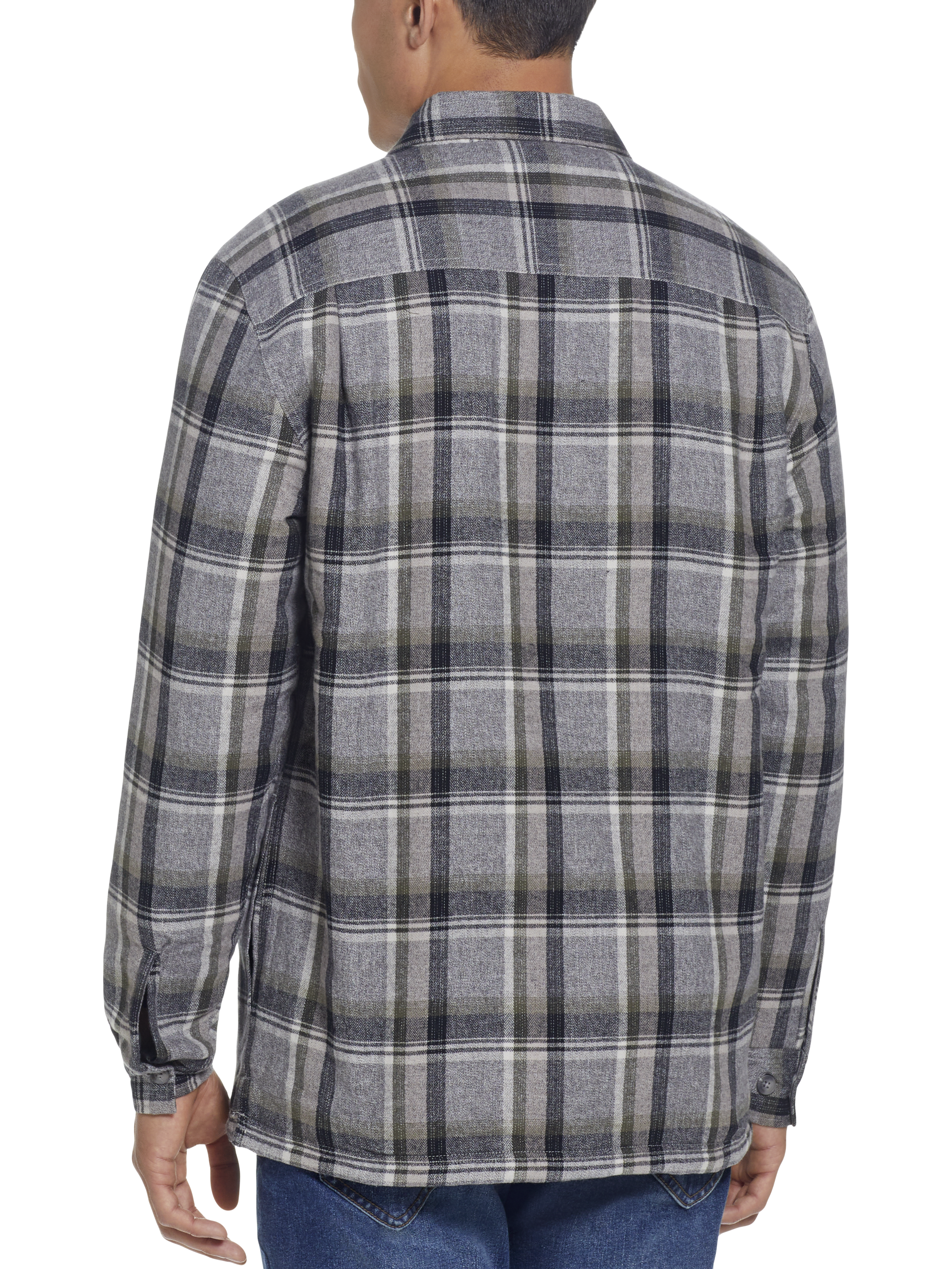 Classic Fit Sherpa Lined Flannel Shirt Jacket