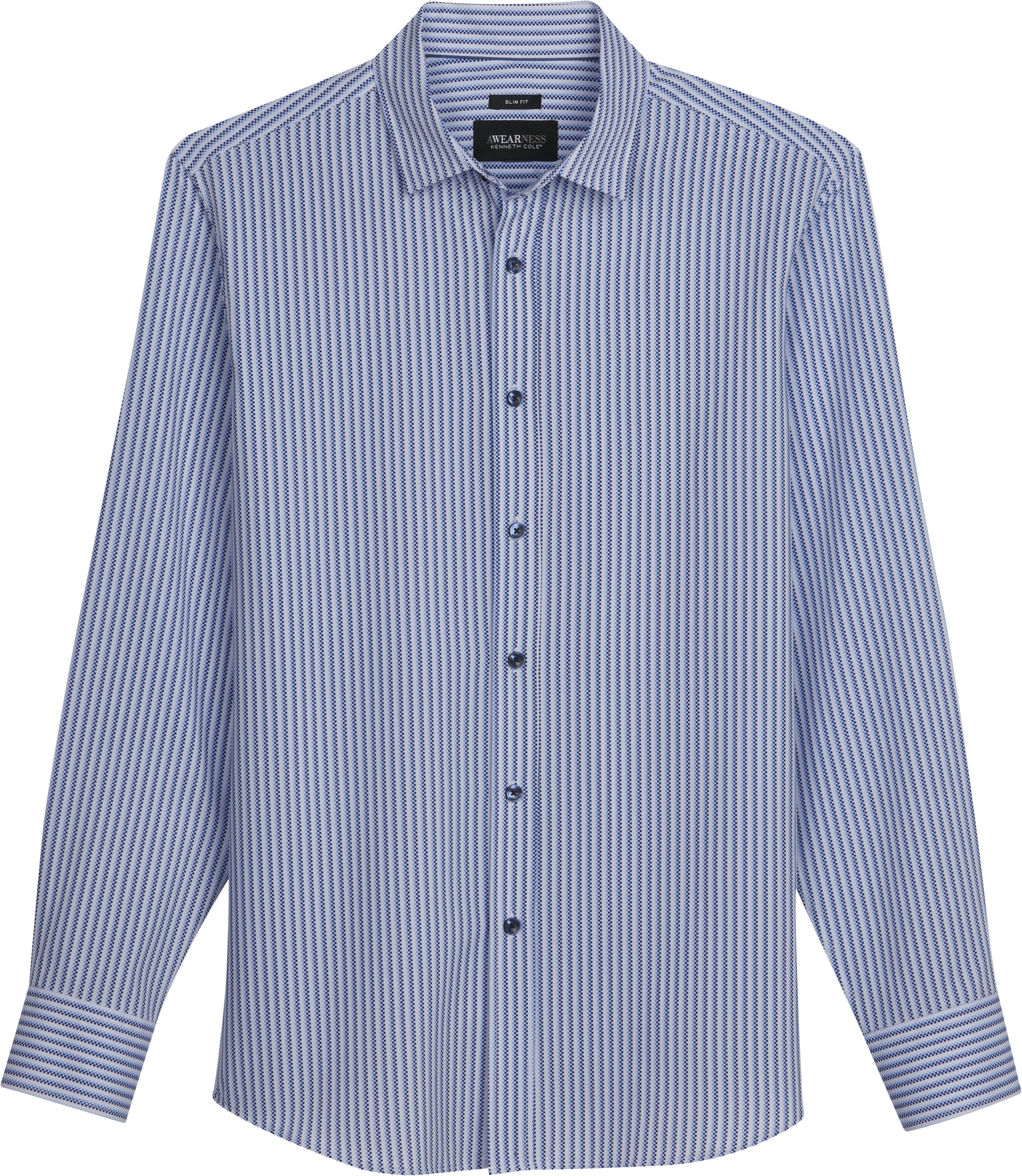 Slim Fit Zig Zag Dot 4-Way Stretch Woven Sport Shirt