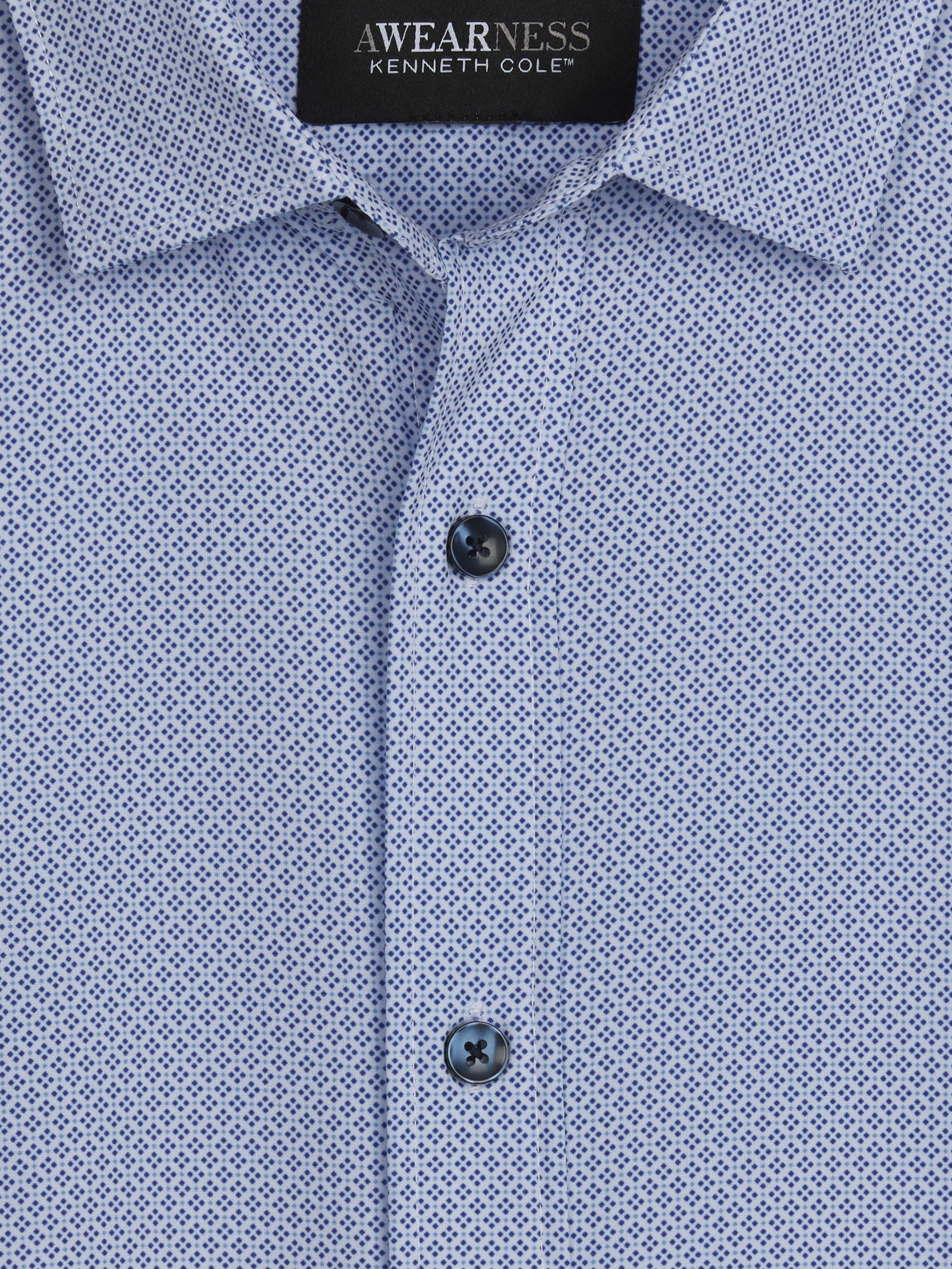 Slim Fit Mini Clover 4-Way Stretch Button Up Shirt