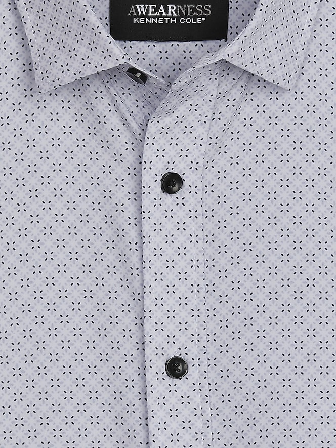 Awearness Kenneth Cole Slim Fit Wrinkle-Resistant 4-Way Stretch Button Up Shirt
