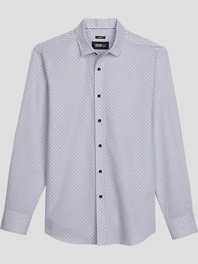 Awearness Kenneth Cole Slim Fit Wrinkle-Resistant 4-Way Stretch Button Up Shirt