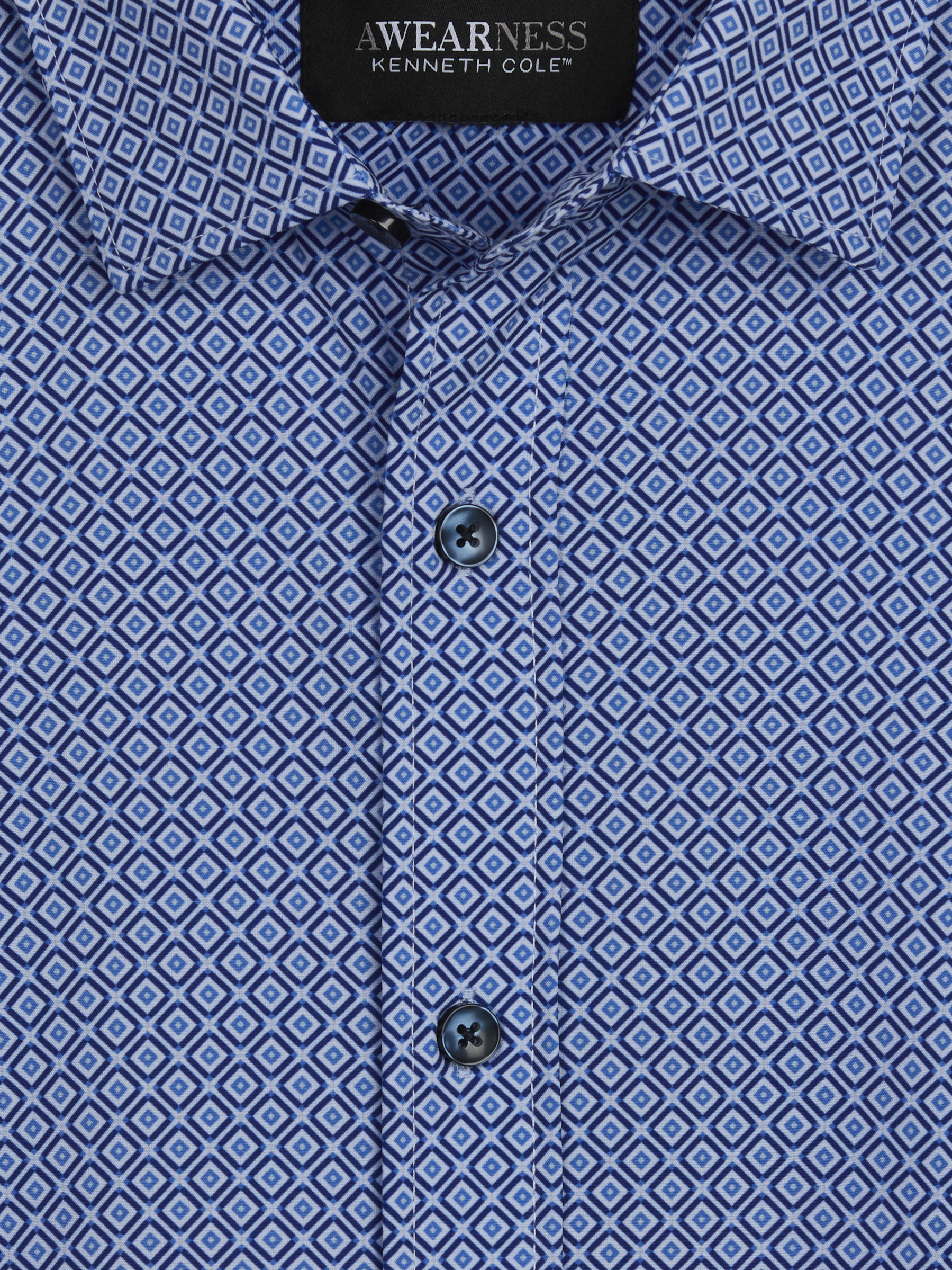 Slim Fit Tile 4-Way Stretch Button Up Shirt