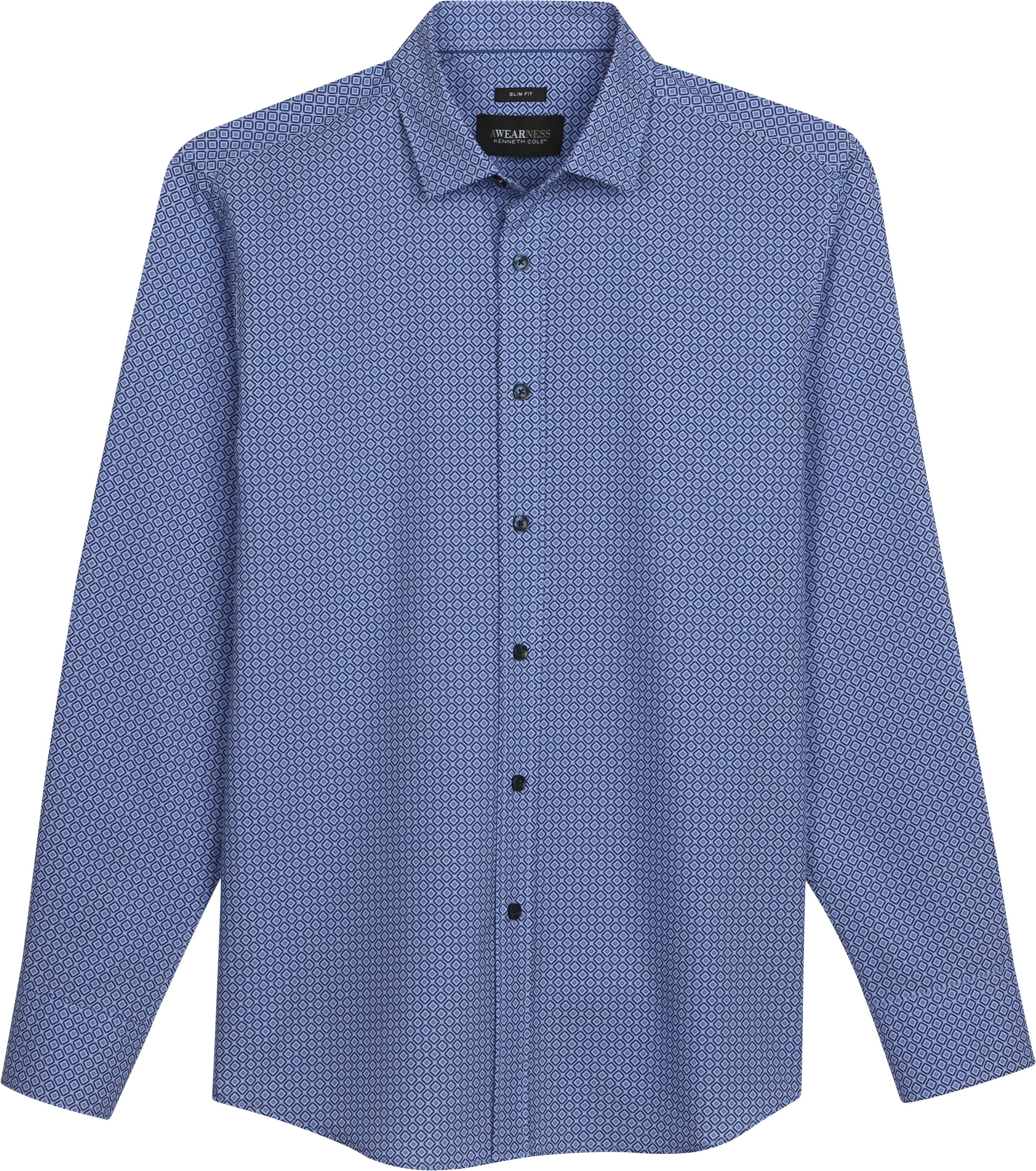 Slim Fit Tile 4-Way Stretch Button Up Shirt