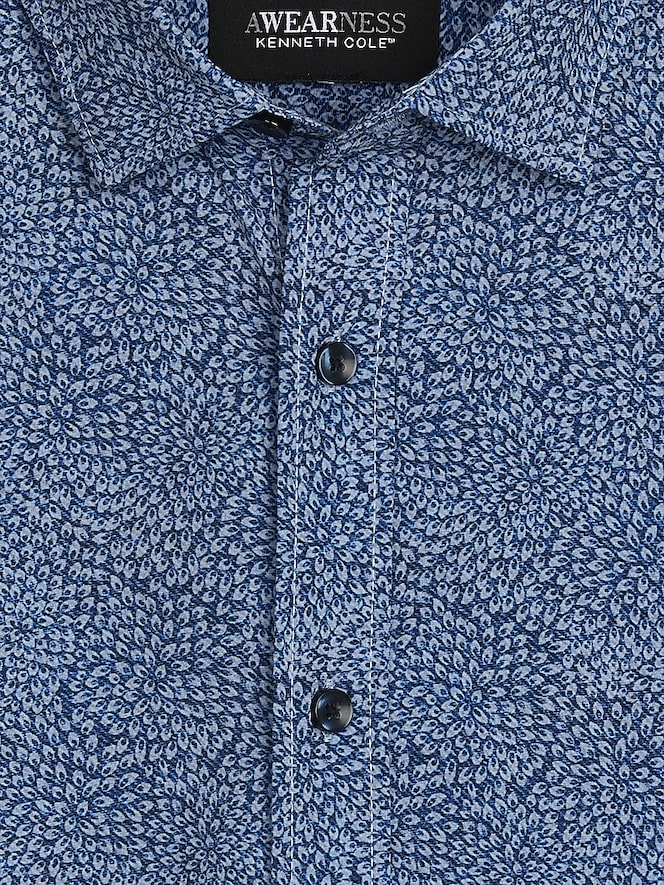 Awearness Kenneth Cole Slim Fit Performance 4-Way Stretch Button Up Shirt