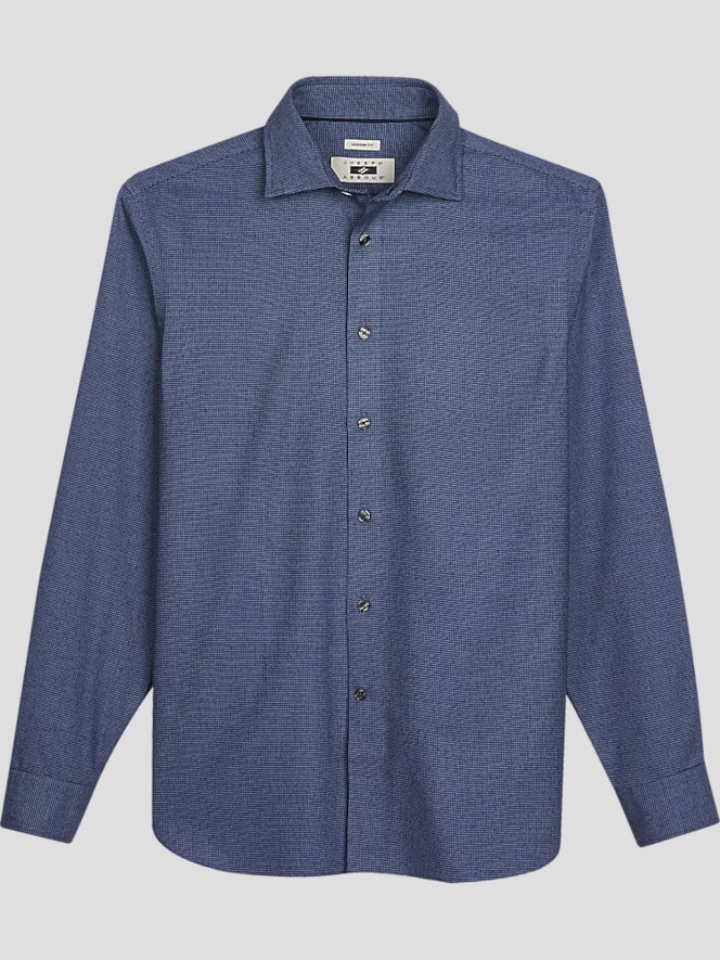 Joseph Abboud Modern Fit Mini Check Button Up Shirt
