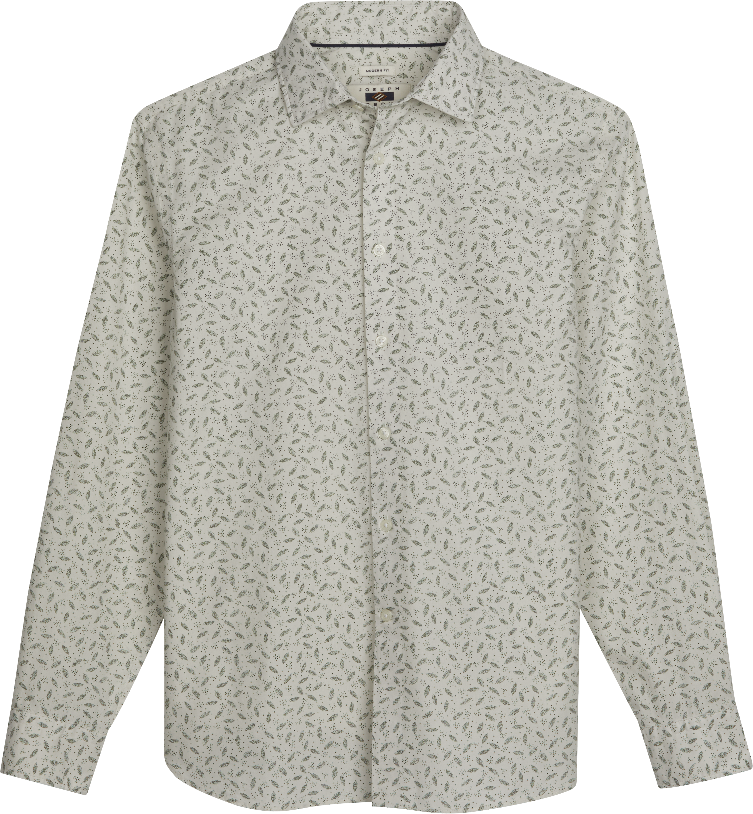 Modern Fit Dotted Leaves Button Up Shirt