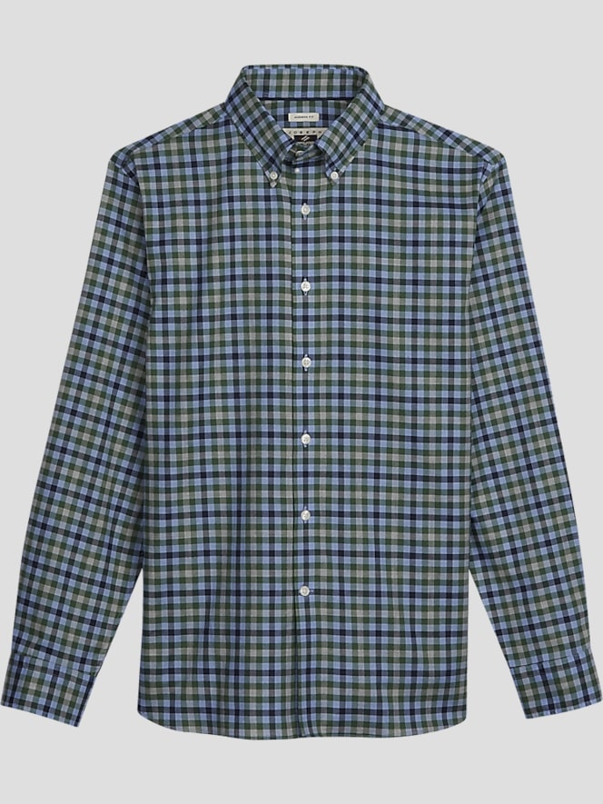 トップス KEBOZ SPRING CHECK SHIRTS BLUE L Joseph Abboud Modern Fit Check Button Up Shirt | Button Up